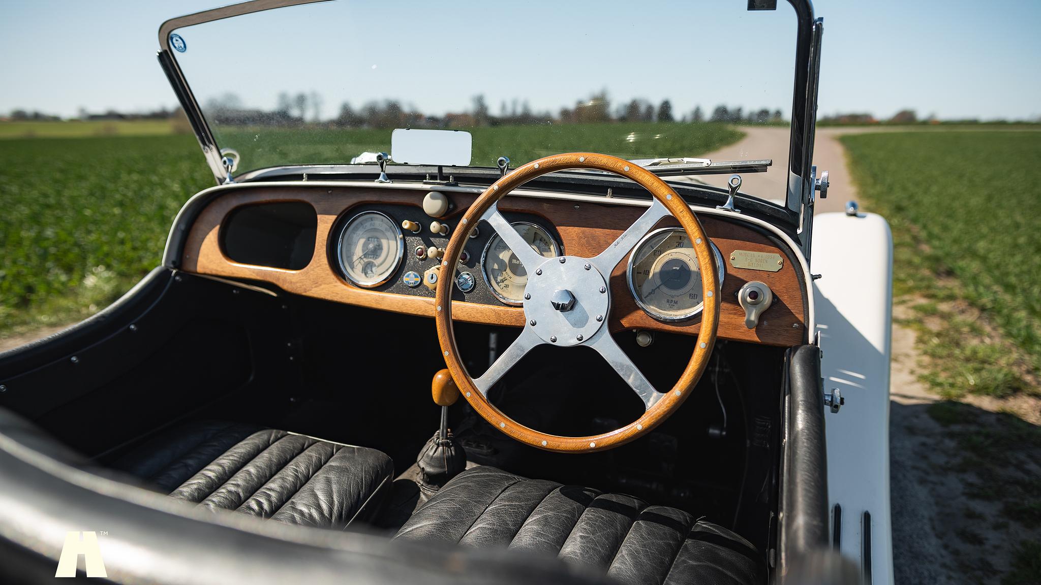 Interiörbild 1954 Morgan Plus 4 