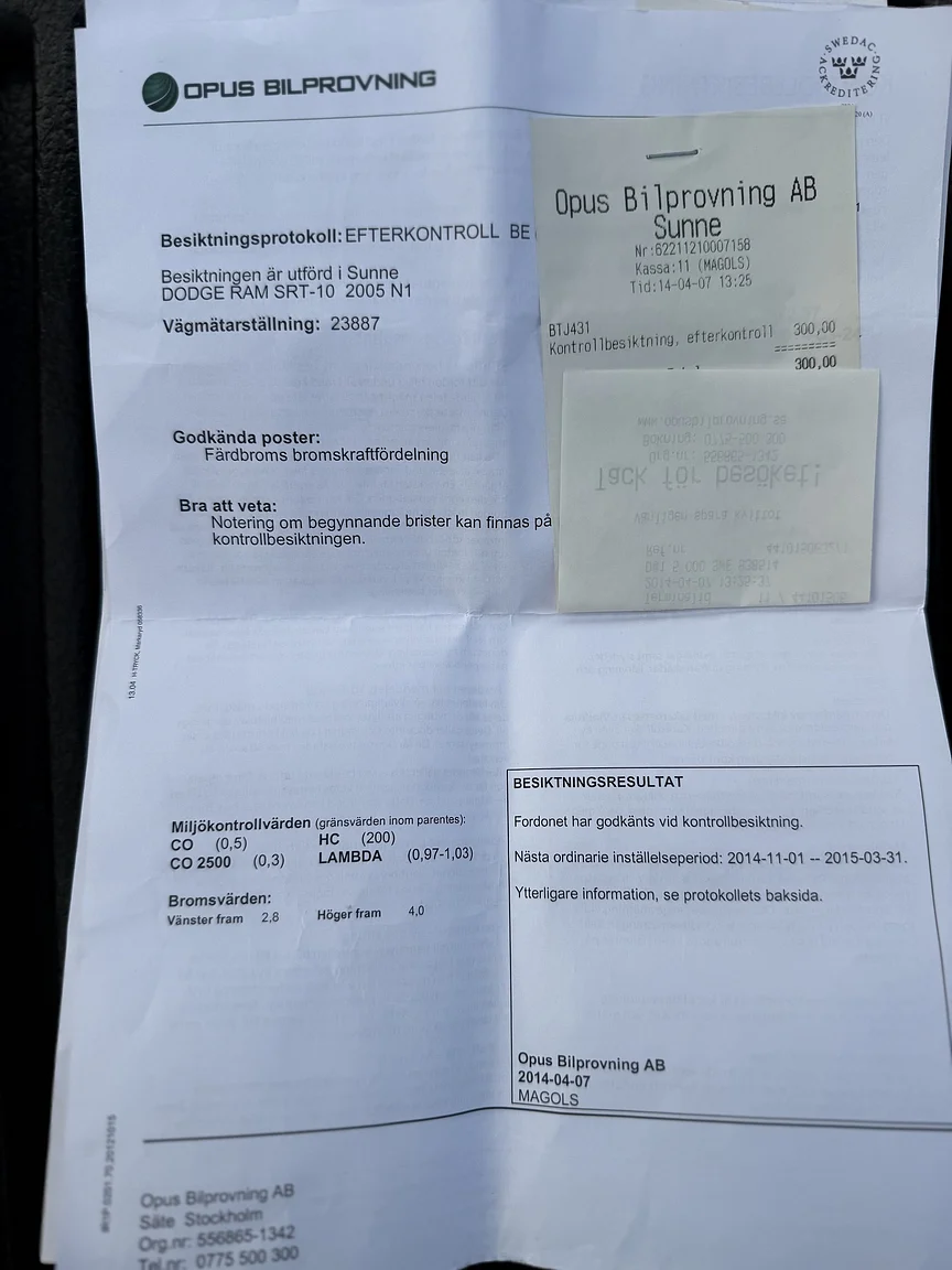 Dokumentation för 2005 Dodge RAM SRT-10 Regular Cab Manual  (8)