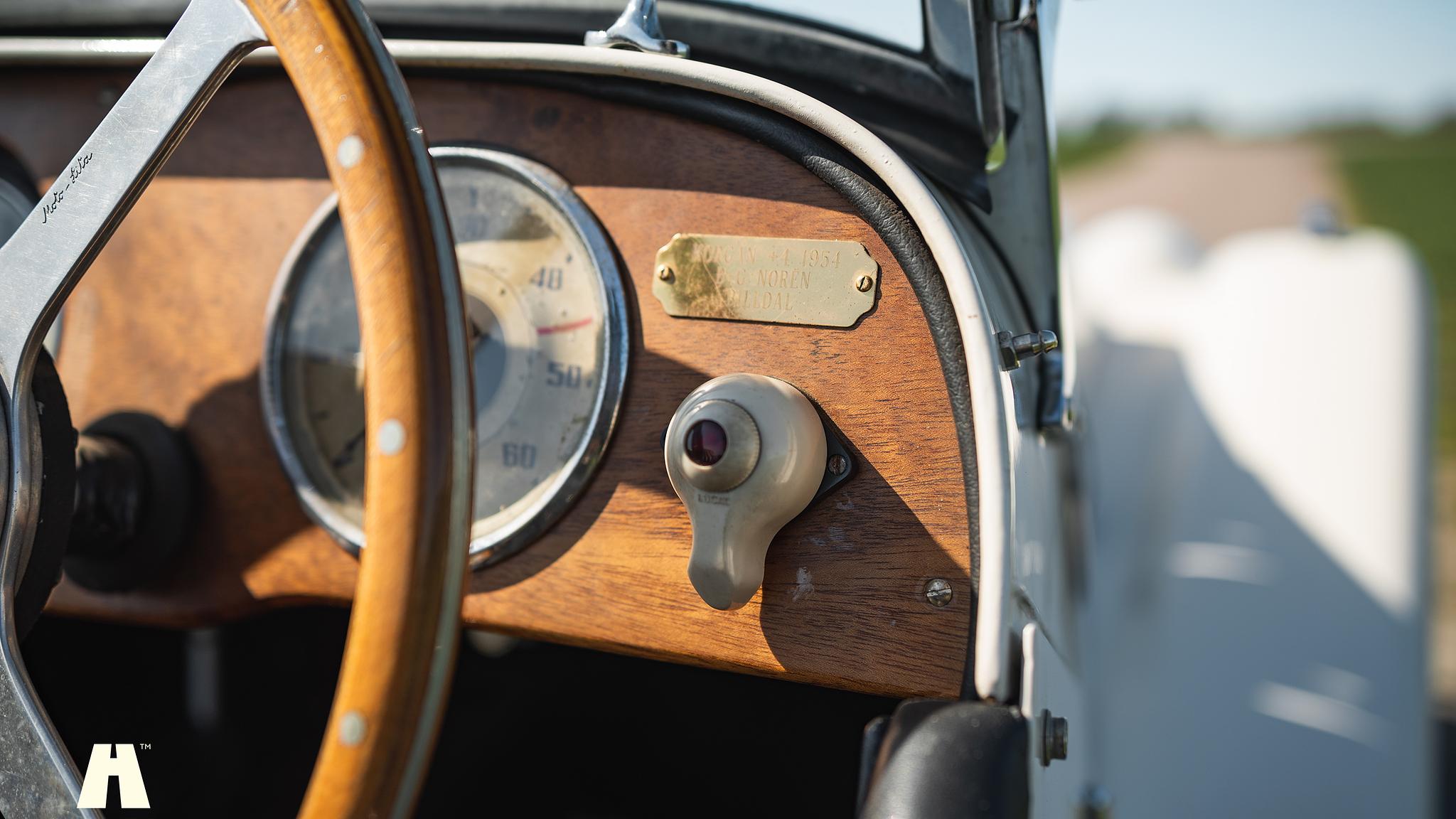 Interiörbild 1954 Morgan Plus 4 
