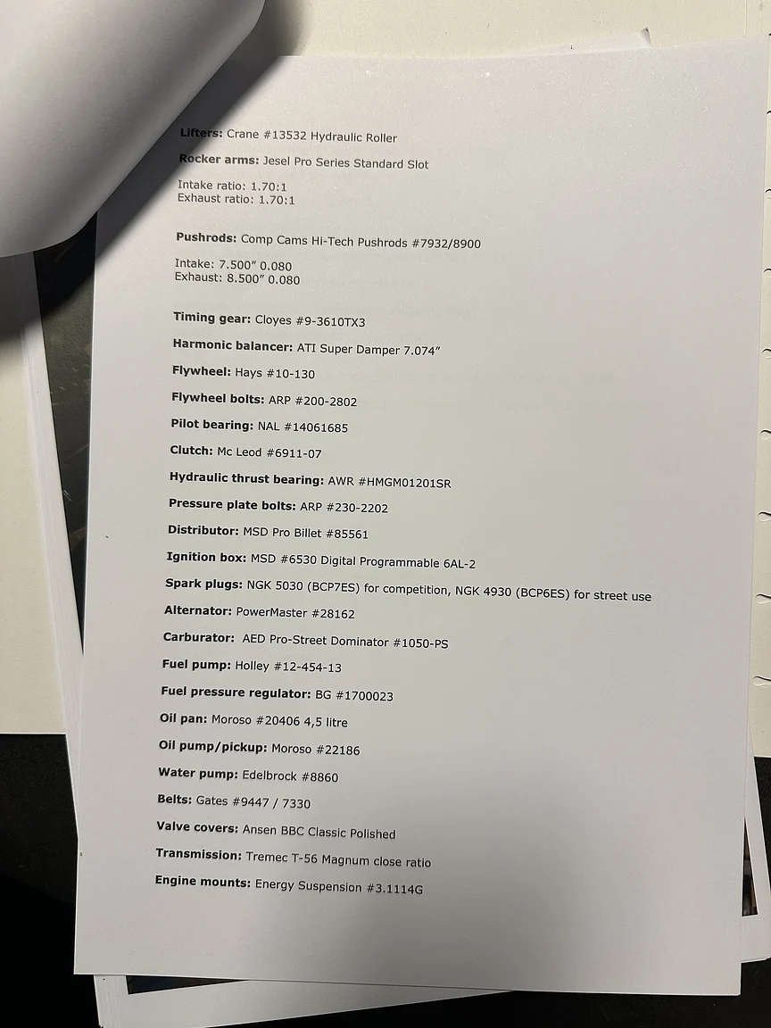 Dokumentation, 1971 Chevrolet Corvette Stingray Special 598 cui V8 795 hk (9)