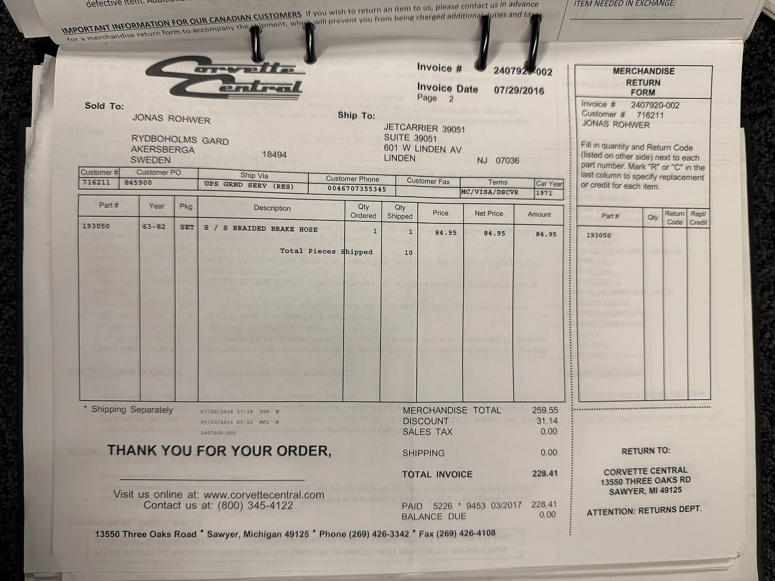 Dokumentation för 1971 Chevrolet Corvette Stingray Special 598 cui V8 795 hk (71)