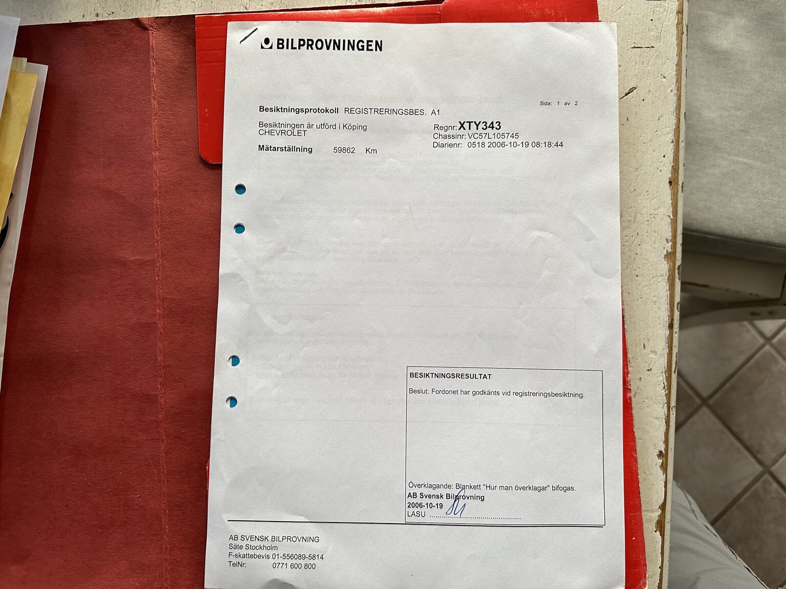 Dokumentation för 1957 Chevrolet Bel Air (19)