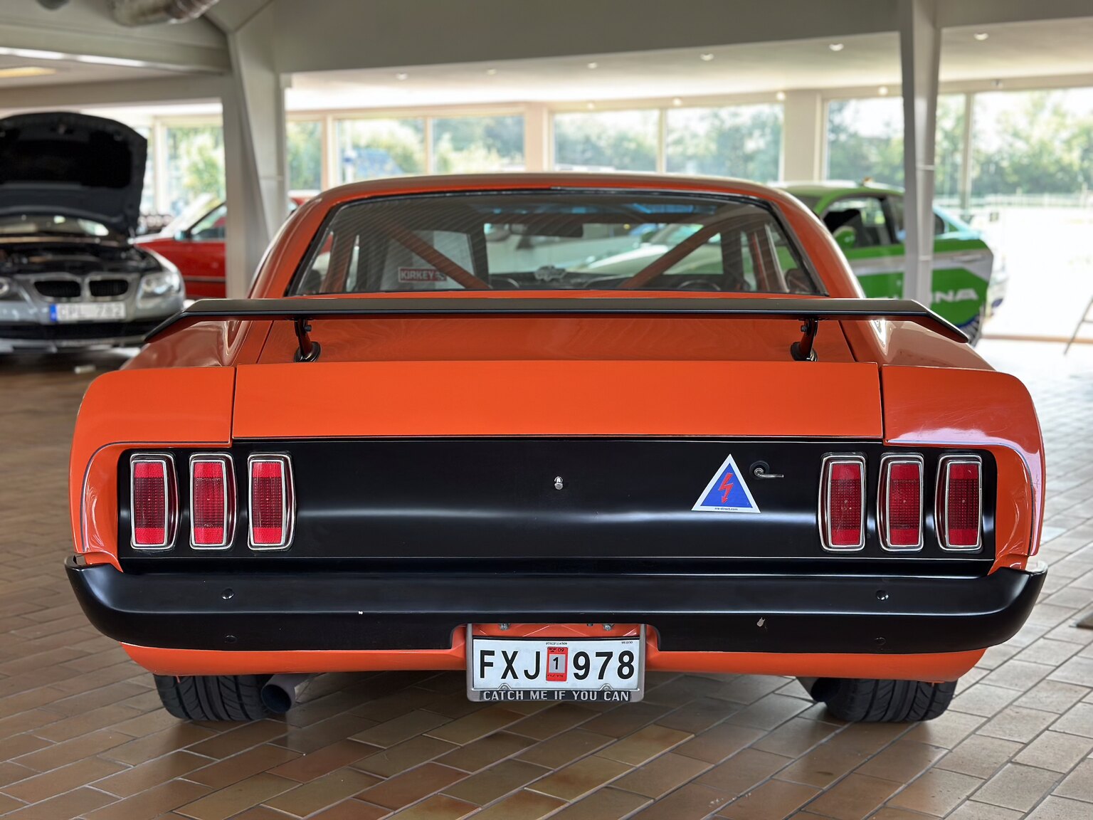 Exteriörbild på 1969 Ford Mustang Fastback Boss Race Car