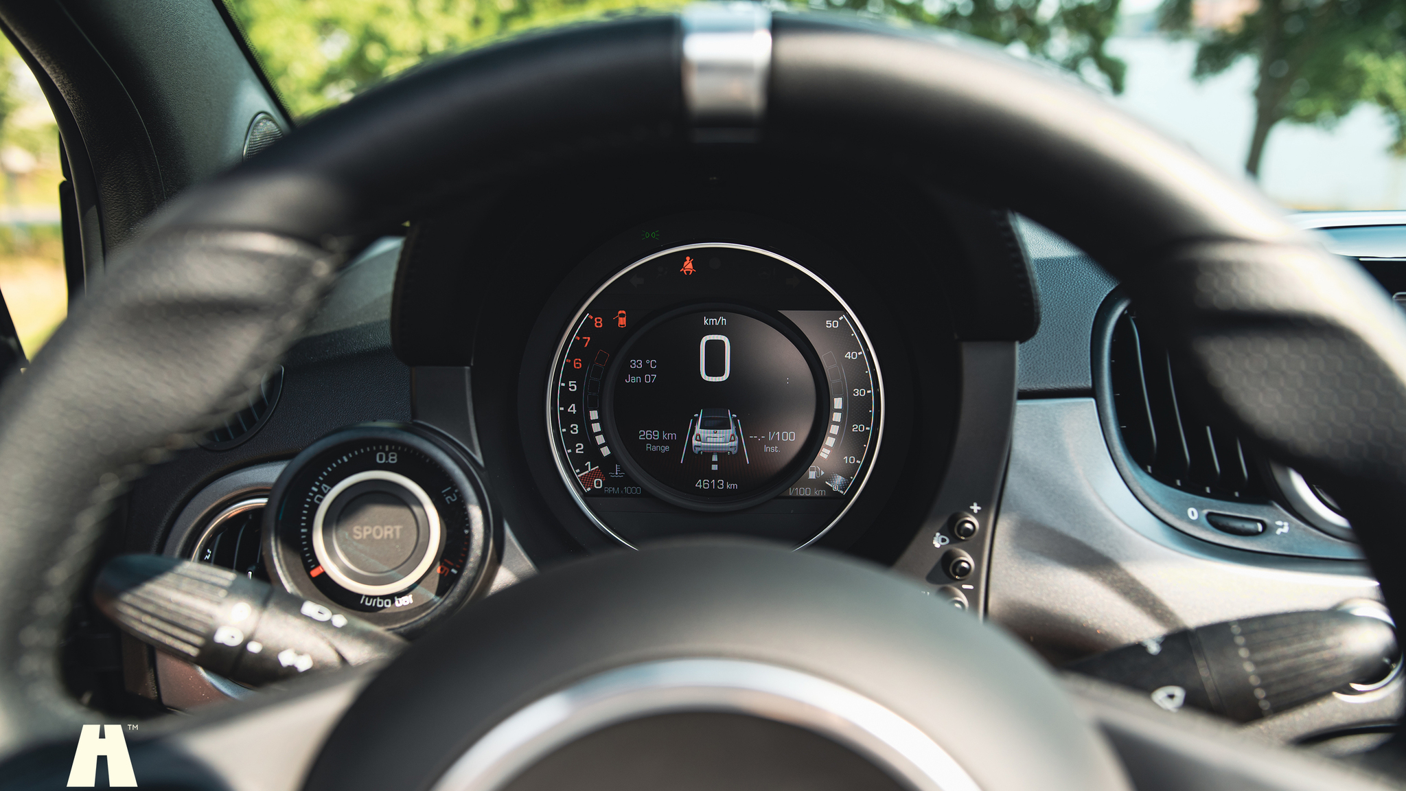 Interiörbild 2018 Abarth 595 Turismo CAB