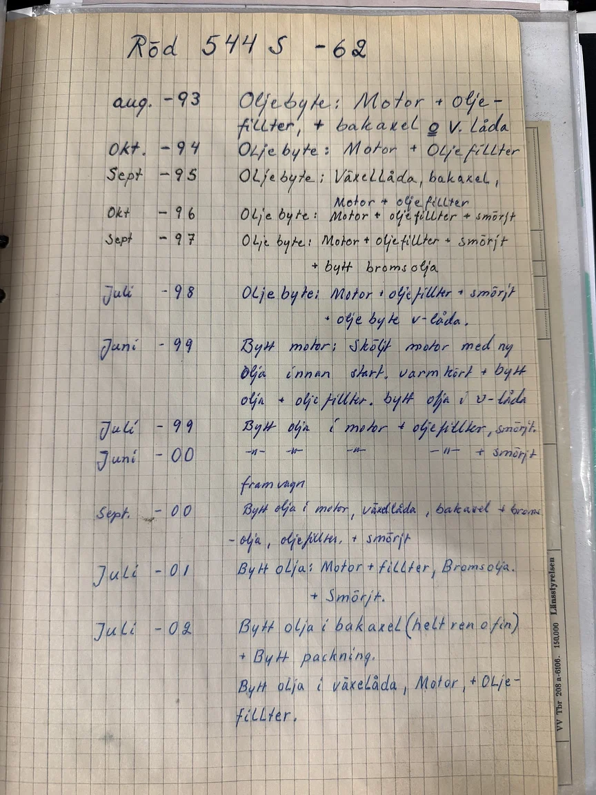 Dokumentation för 1961 Volvo PV544C Sport (5)