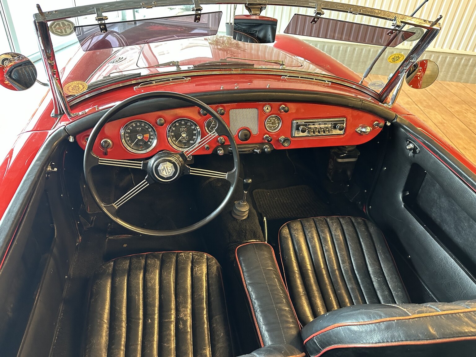 Interiörbild 1959 MG MGA Roadster