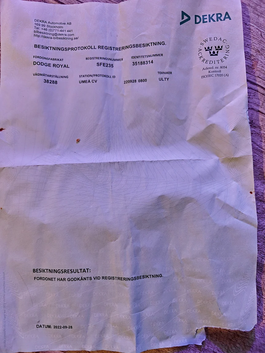 Dokumentation för 1957 Dodge Royal (5)