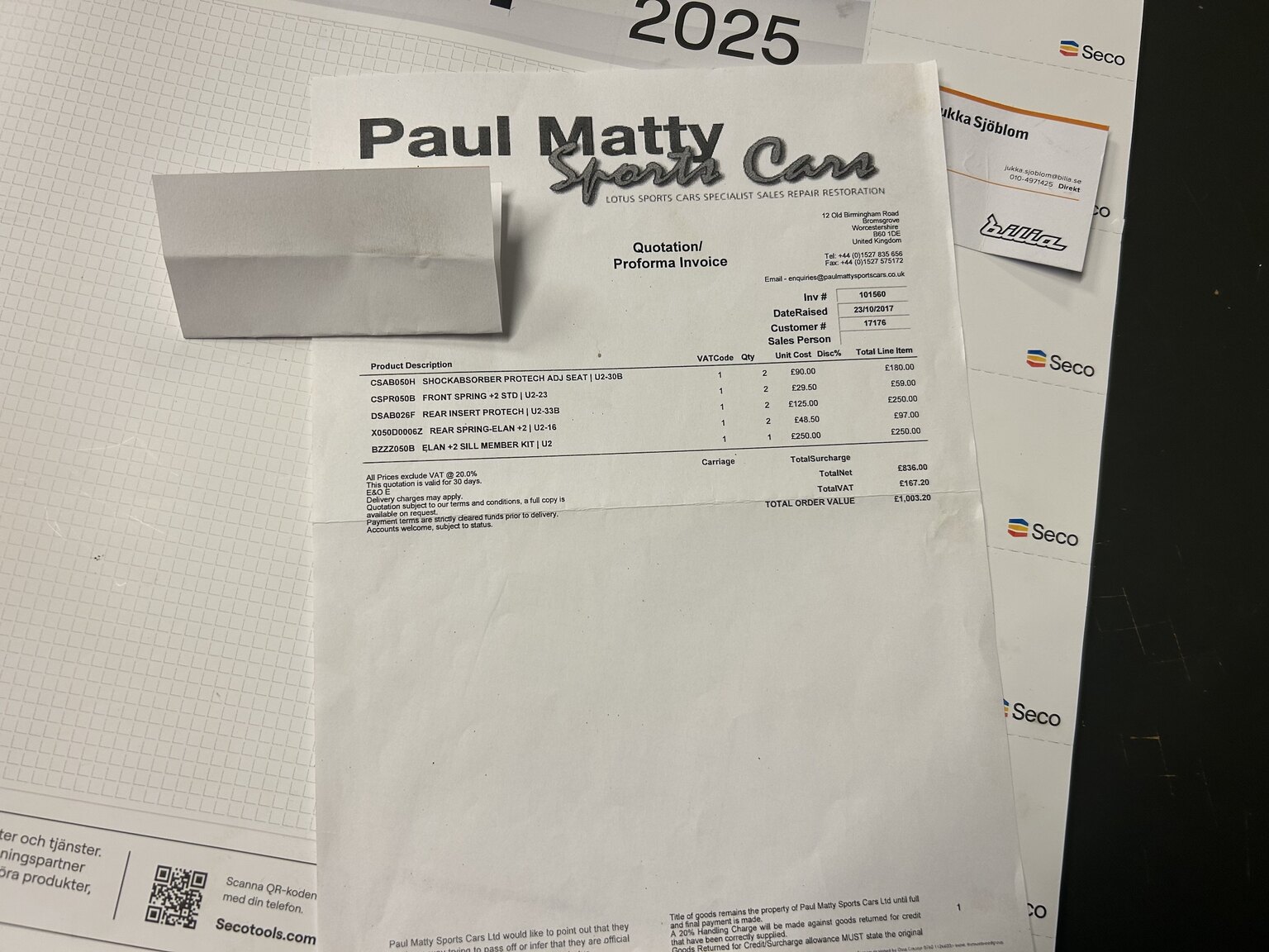 Dokumentation, 1973 Lotus Elan