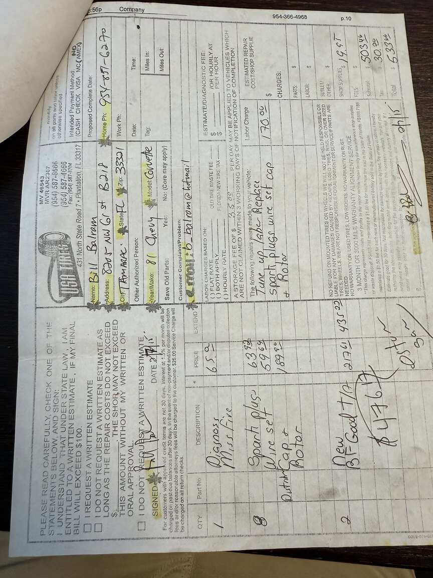 Dokumentation för 1981 Chevrolet Corvette (11)