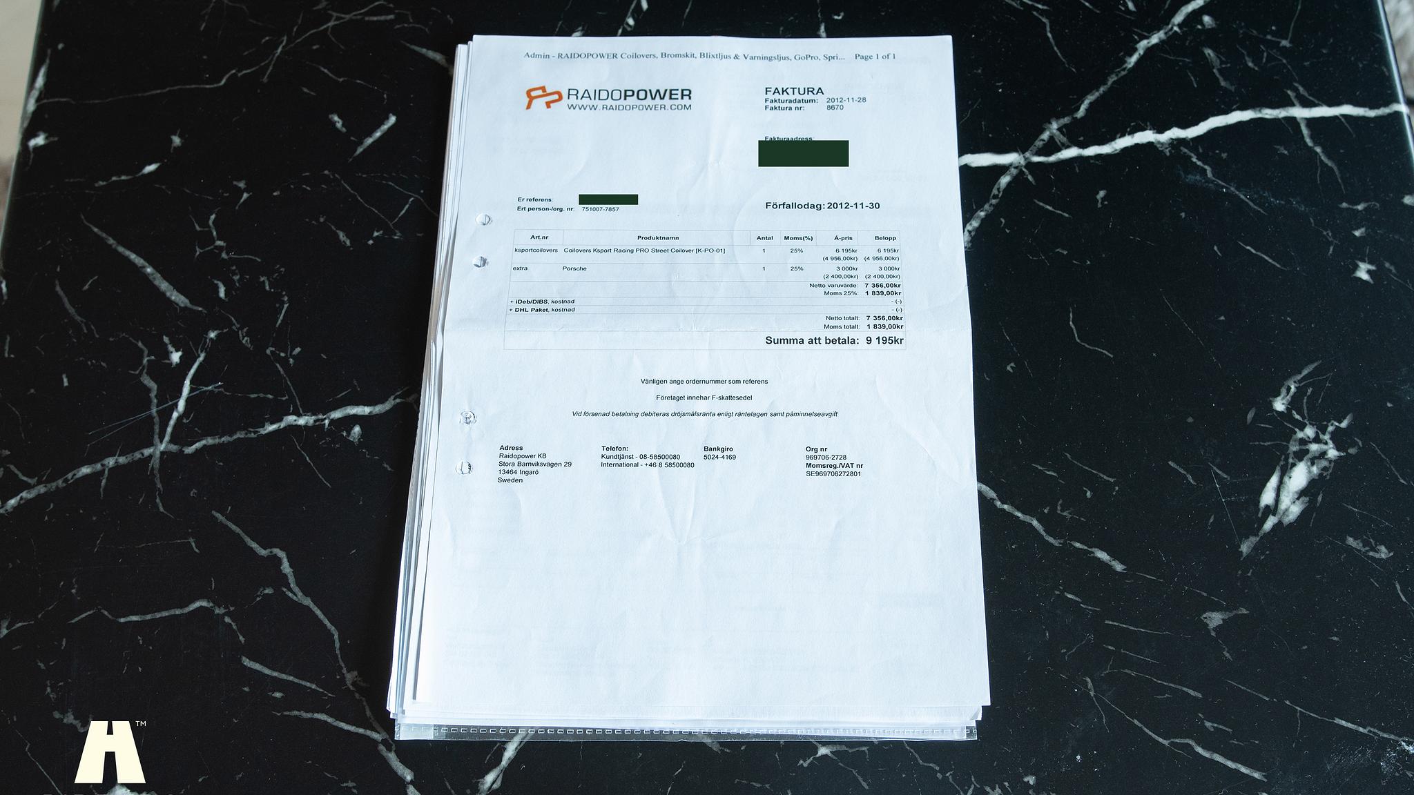Documentation for 1998 Porsche 996 Carrera 2 “Clubsport”