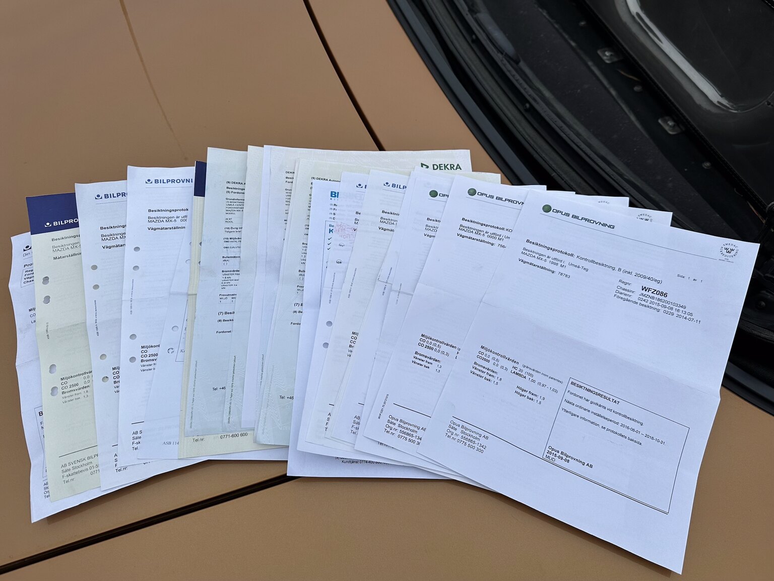 Documentation for 1998 Mazda Miata MX-5 NB