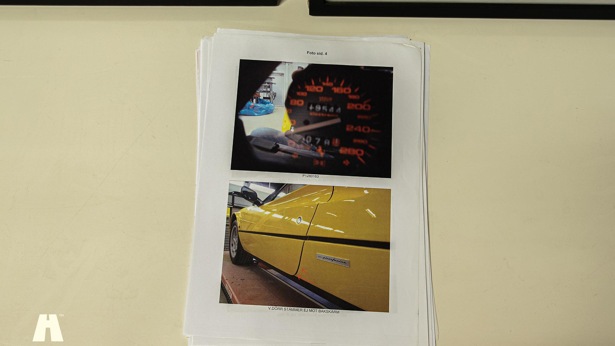 Dokumentation för 1986 Ferrari 328 GTB