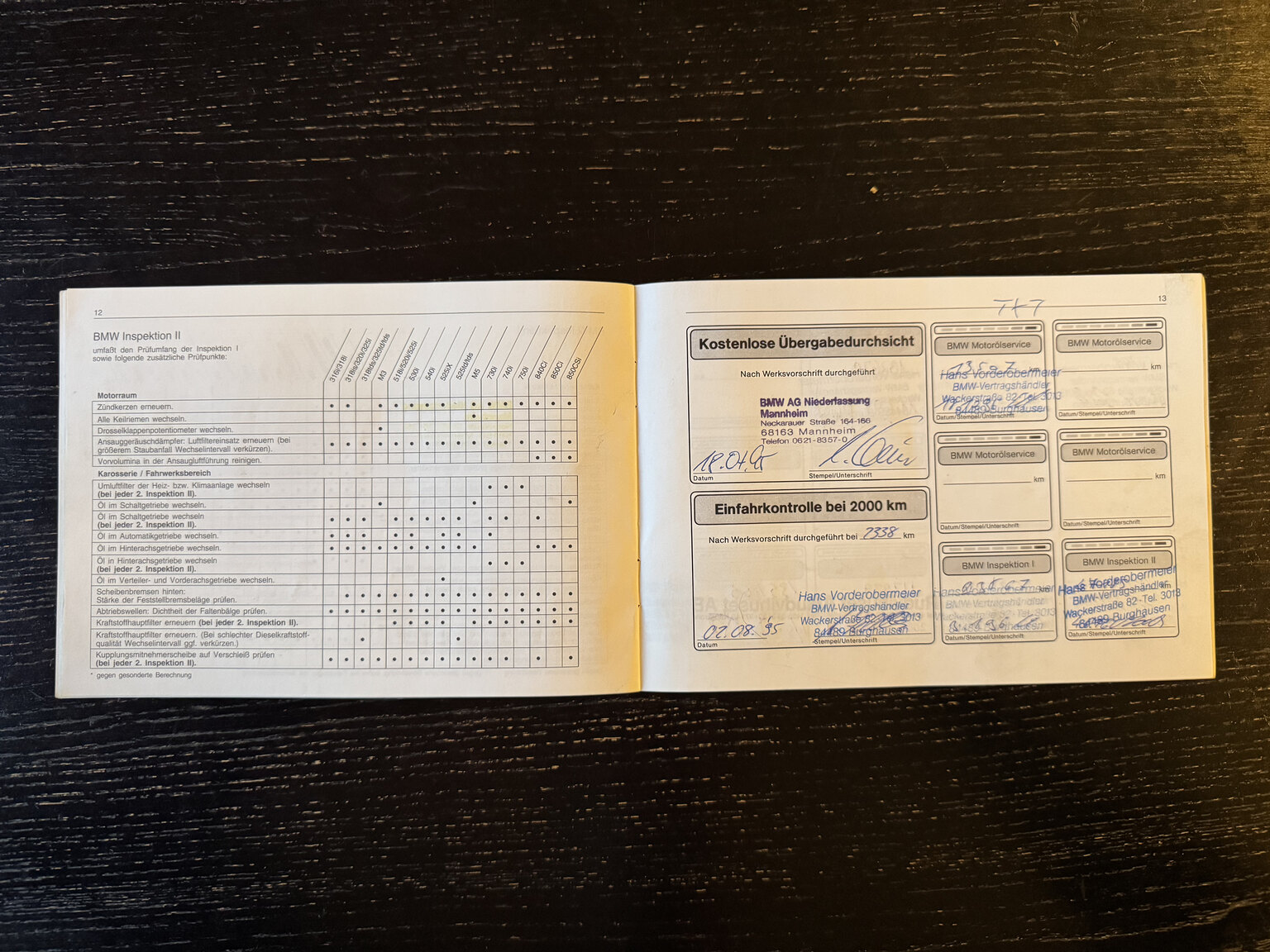 Documentation for 1996 BMW 520i Touring