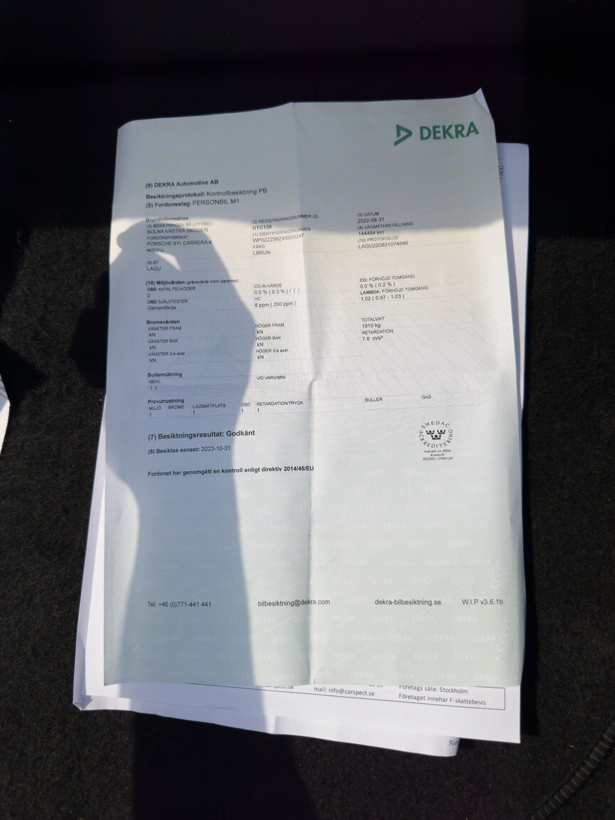 Dokumentation för 2004 Porsche 911 Carrera 4