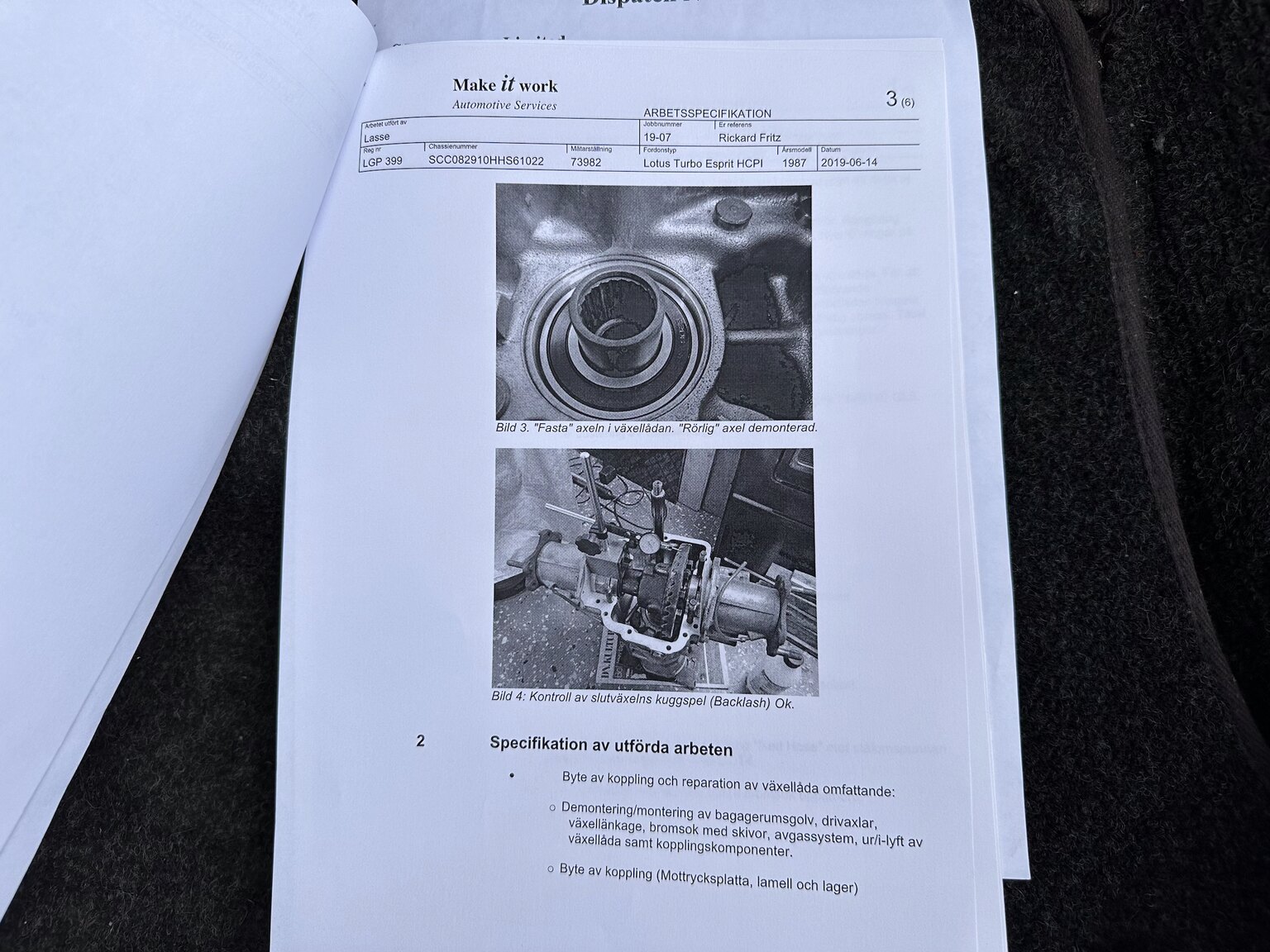 Dokumentation, 1987 Lotus Esprit Turbo HCi (32)