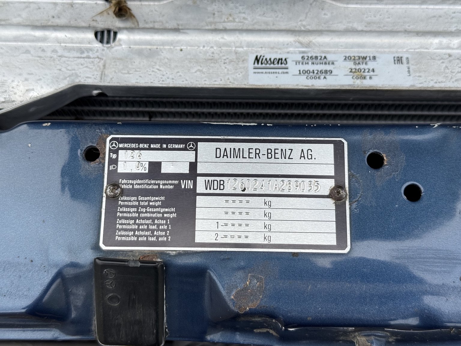 Image of 1987 Mercedes-Benz 300 SE mechanics