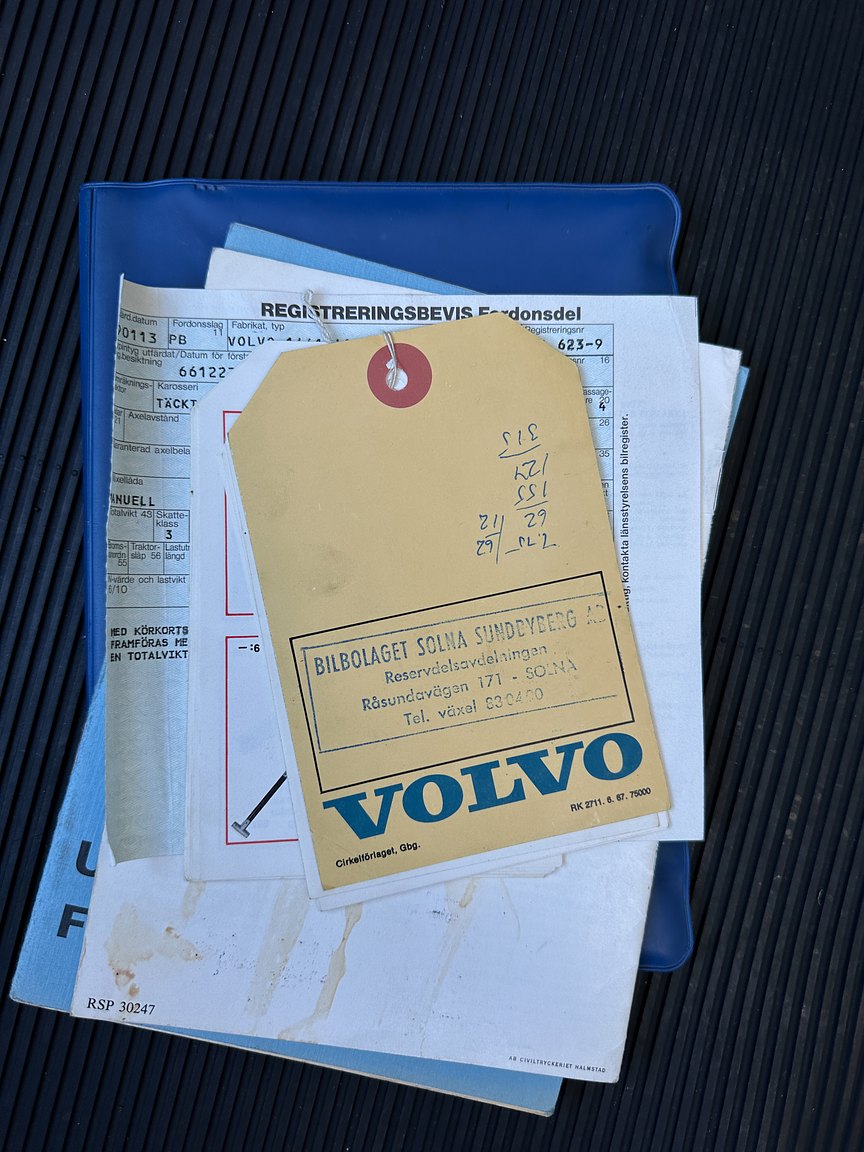 Documentation for 1967 Volvo 144 1.8 