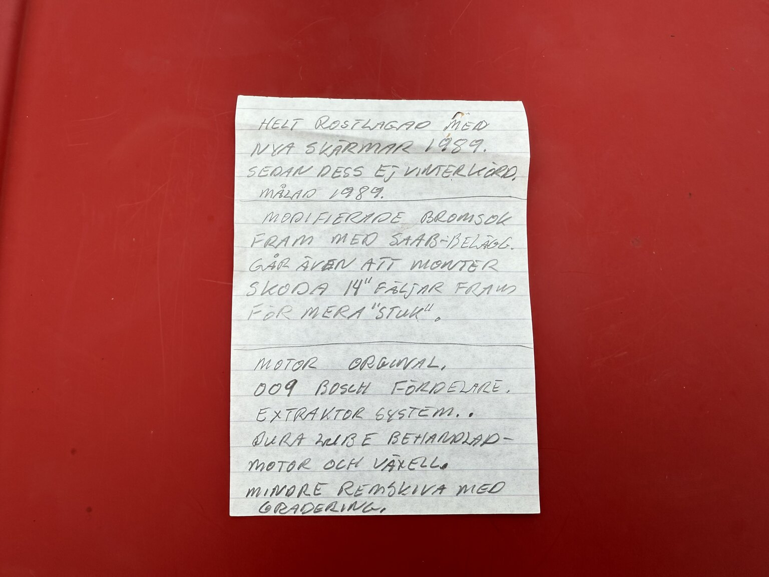 Documentation for 1972 Volkswagen Beetle 1302 S