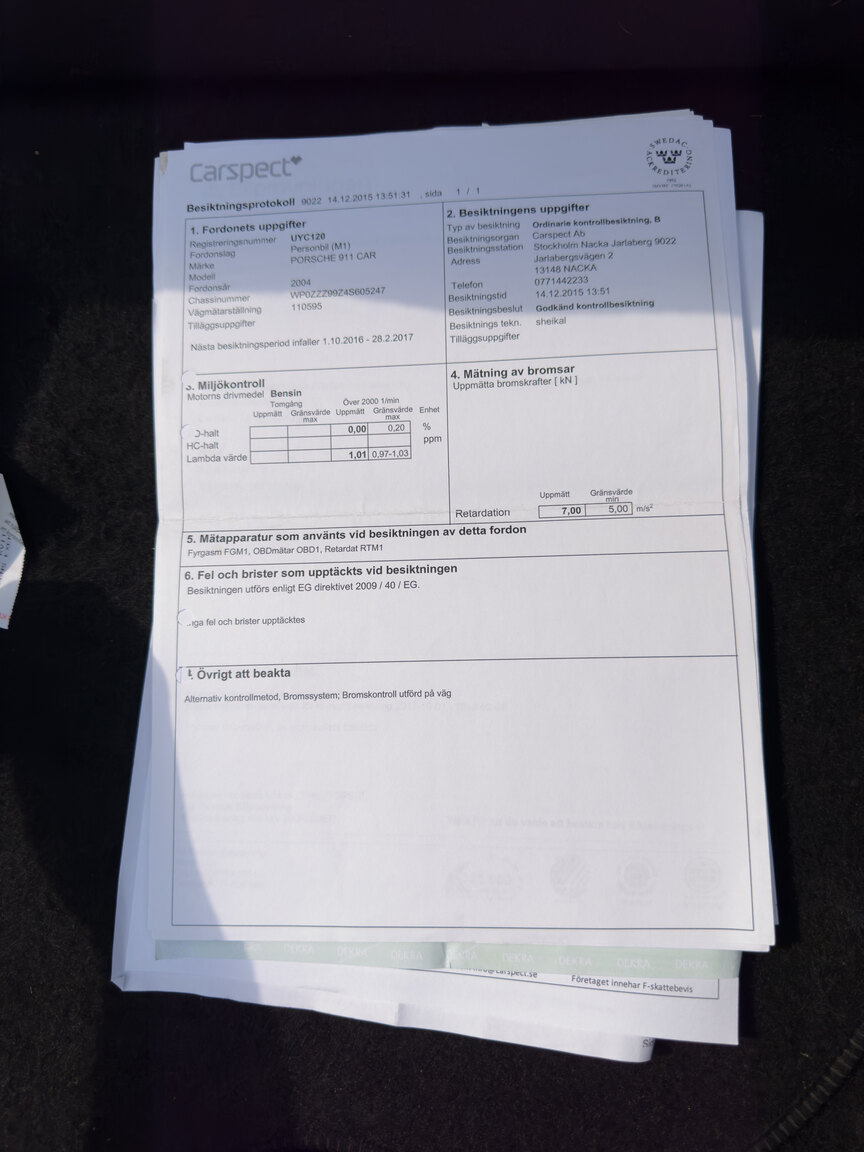 Dokumentation för 2004 Porsche 911 Carrera 4