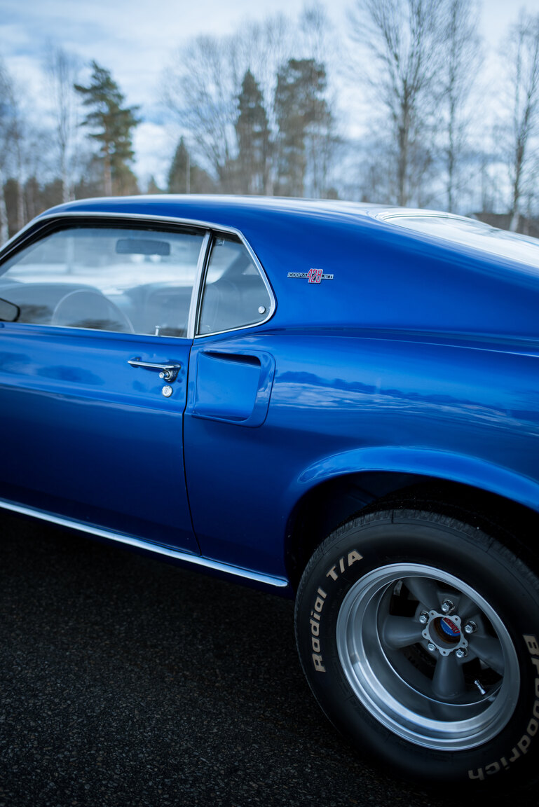 Exteriörbild på 1969 Ford Mustang Mach 1