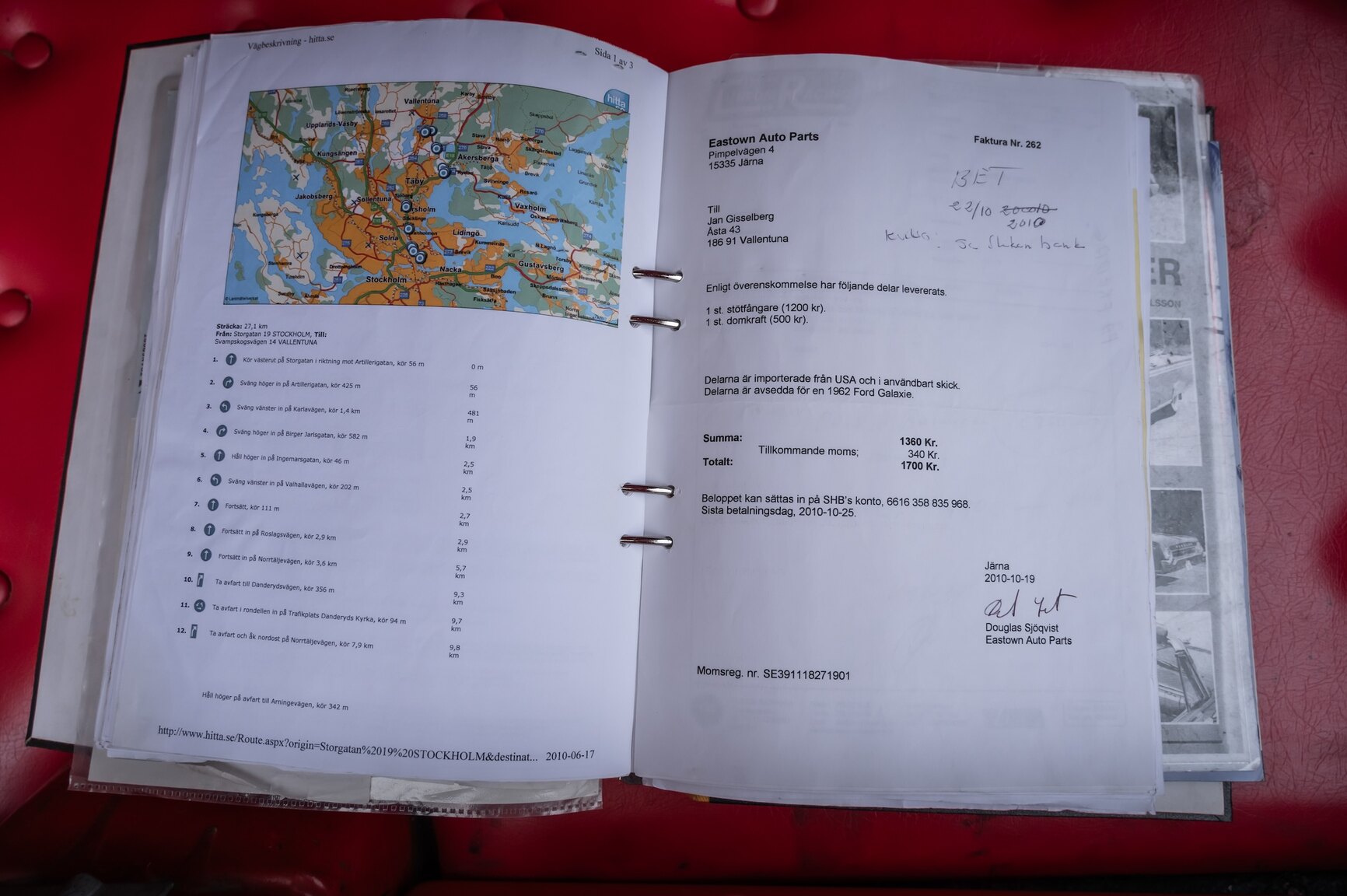 Documentation for 1962 Ford Galaxie 500 Sunliner