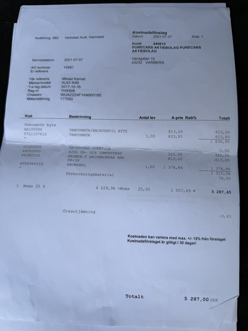 Documentation for 2010 Audi RS6 Avant V10 Quattro
