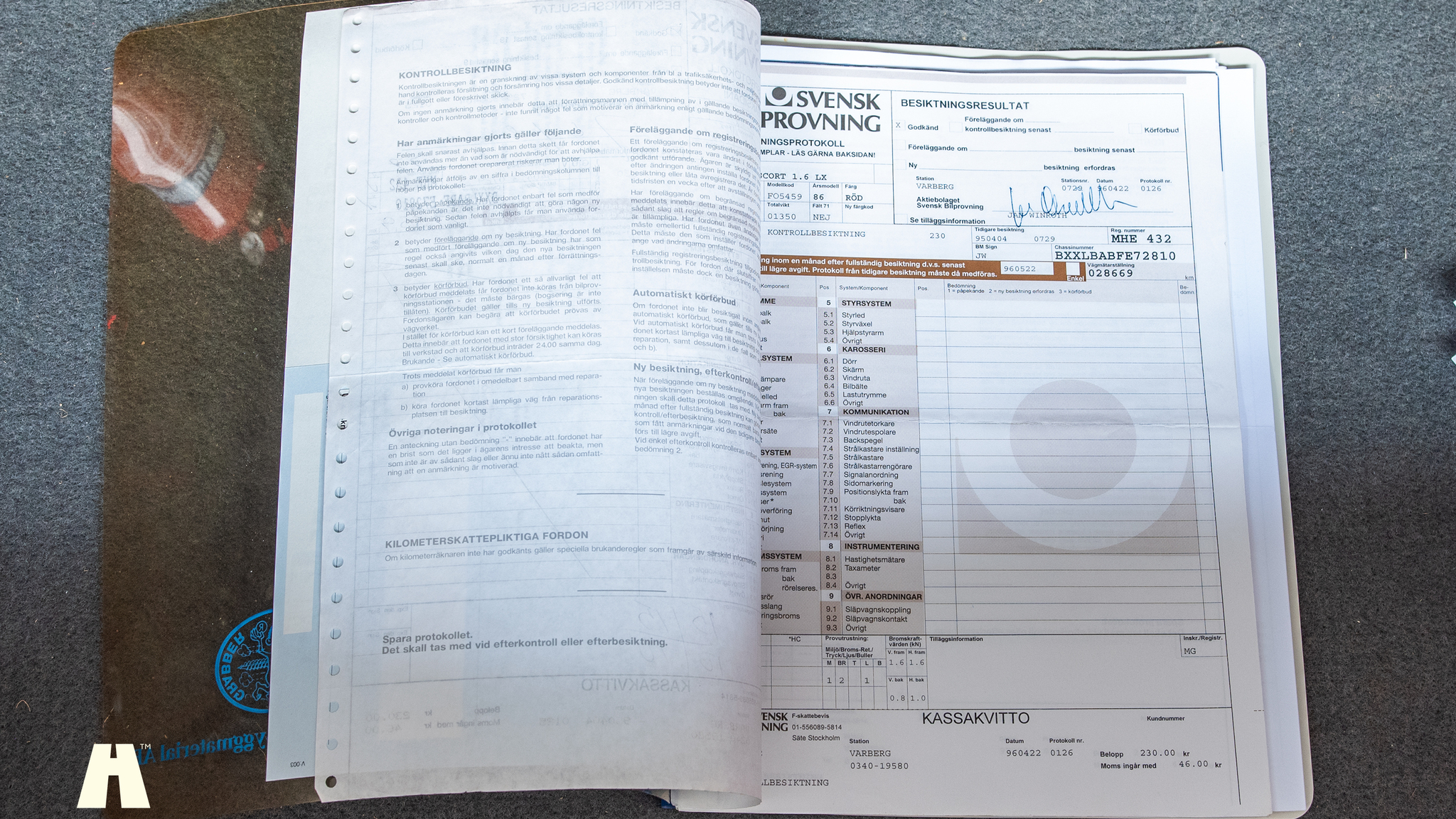 Dokumentation för 1986 Ford Escort 1.6 Hatchback 3-door  (5)