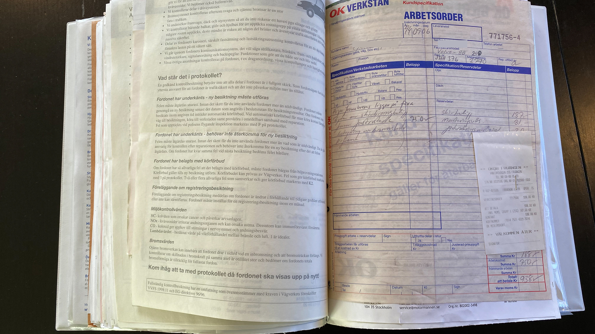 Documentation for 1988 Volvo 240 GL