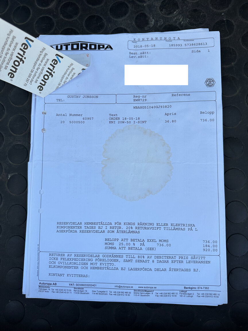 Dokumentation för 1994 BMW 520i E34