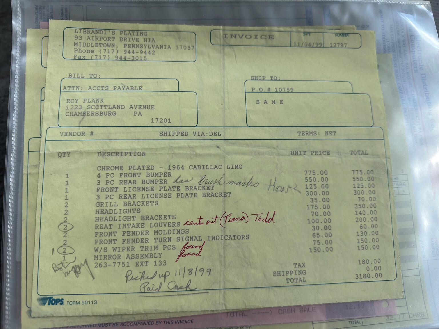 Documentation for 1964 Cadillac Fleetwood Seventy-Five Limousine (23)