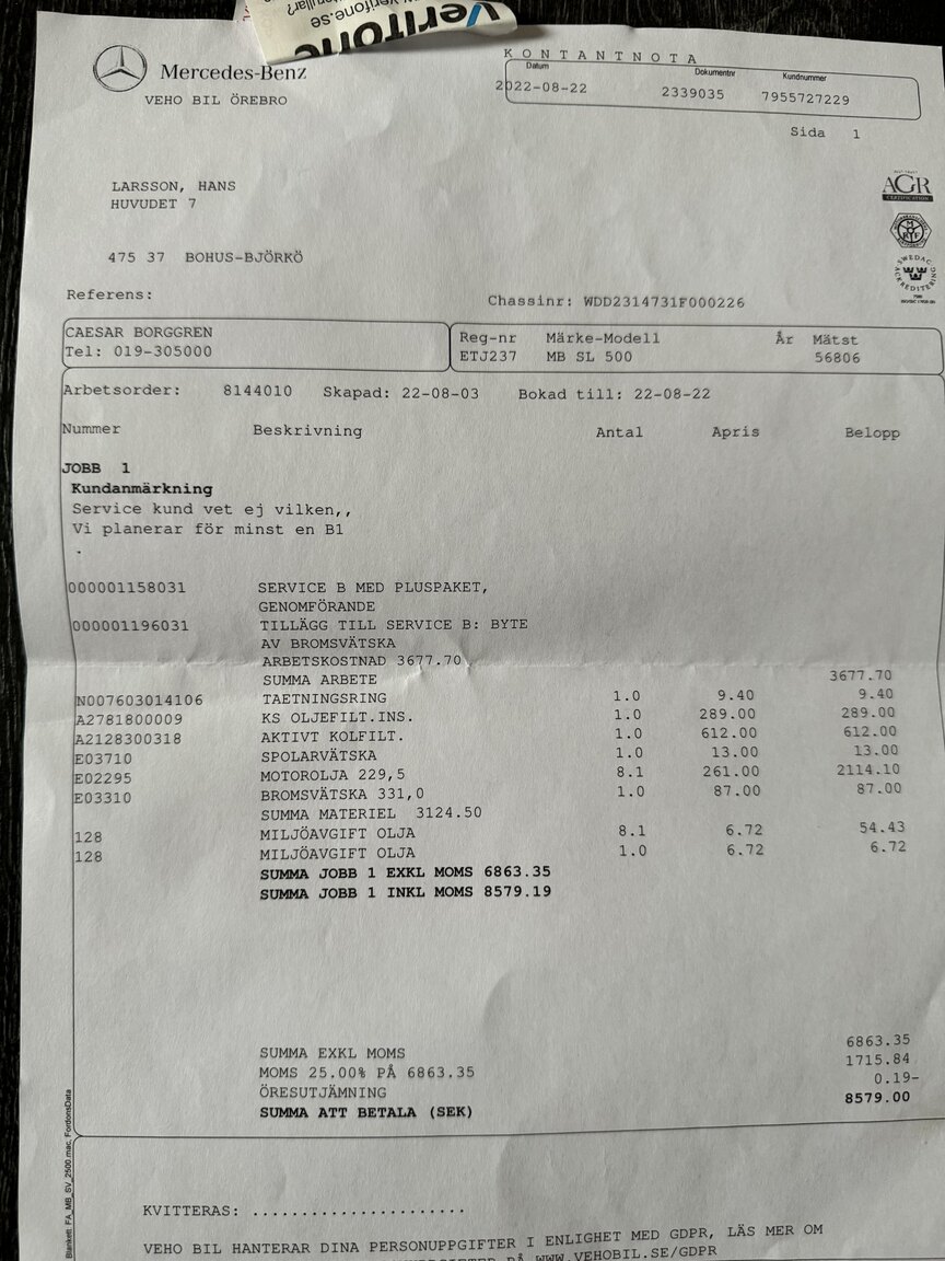 Dokumentation, 2013 MERCEDES-BENZ SL 500
