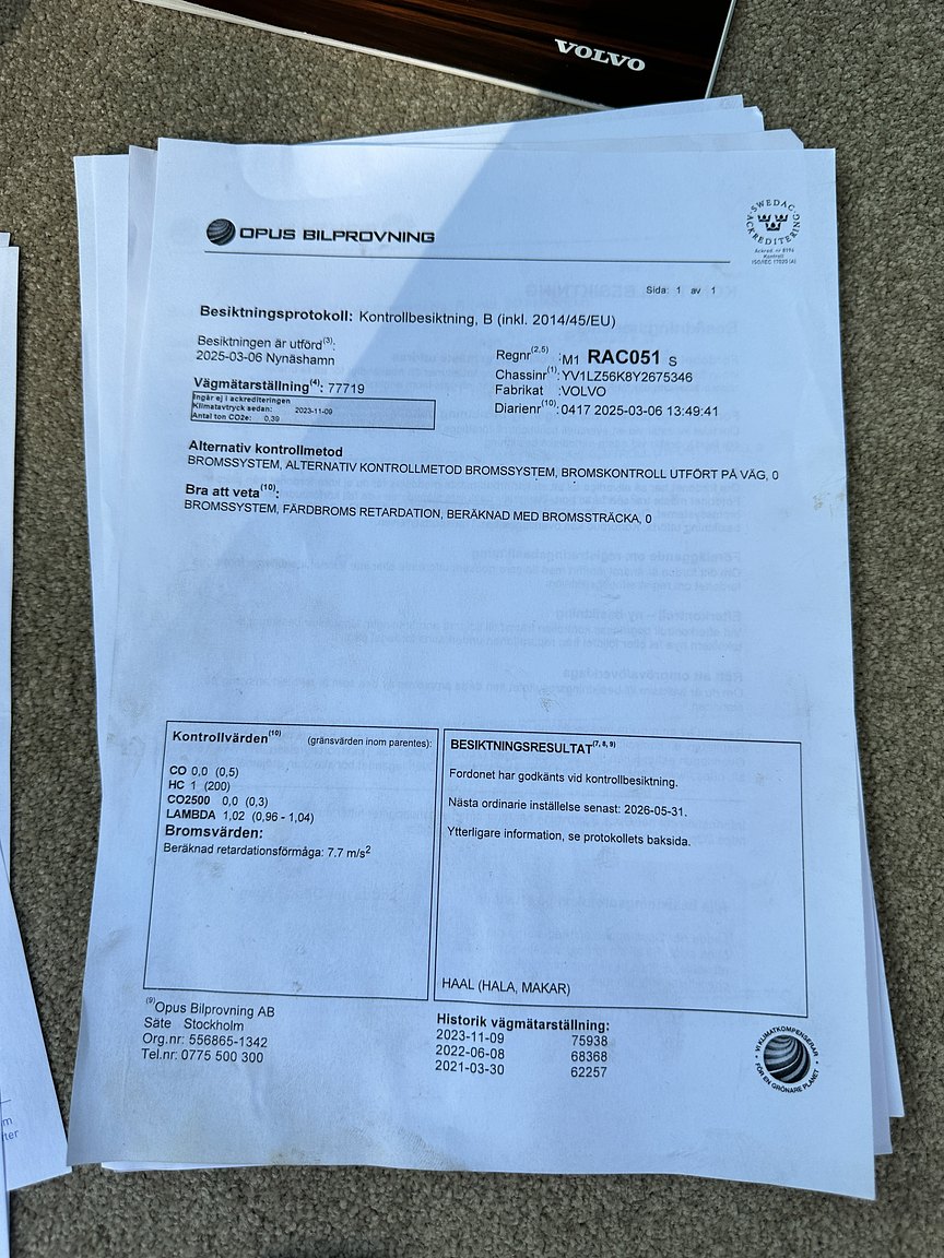 Dokumentation, 2000 Volvo V70 XC 2.4 T AWD 