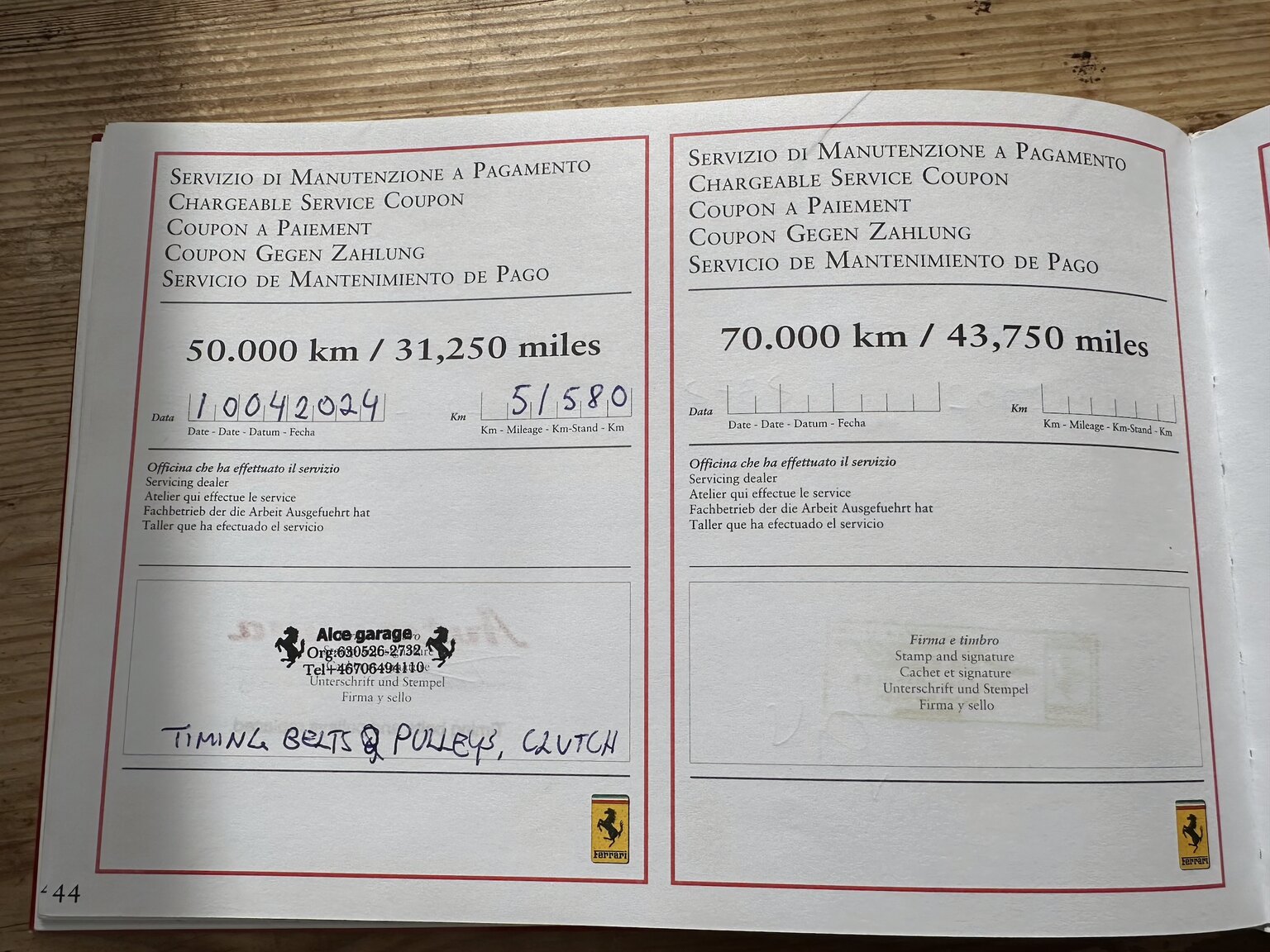 Documentation for 2001 Ferrari 360 Modena V8 Manual (21)