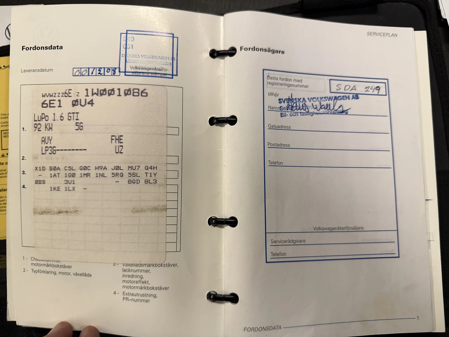 Dokumentation för 2000 VW LUPO GTI 2001 (22)