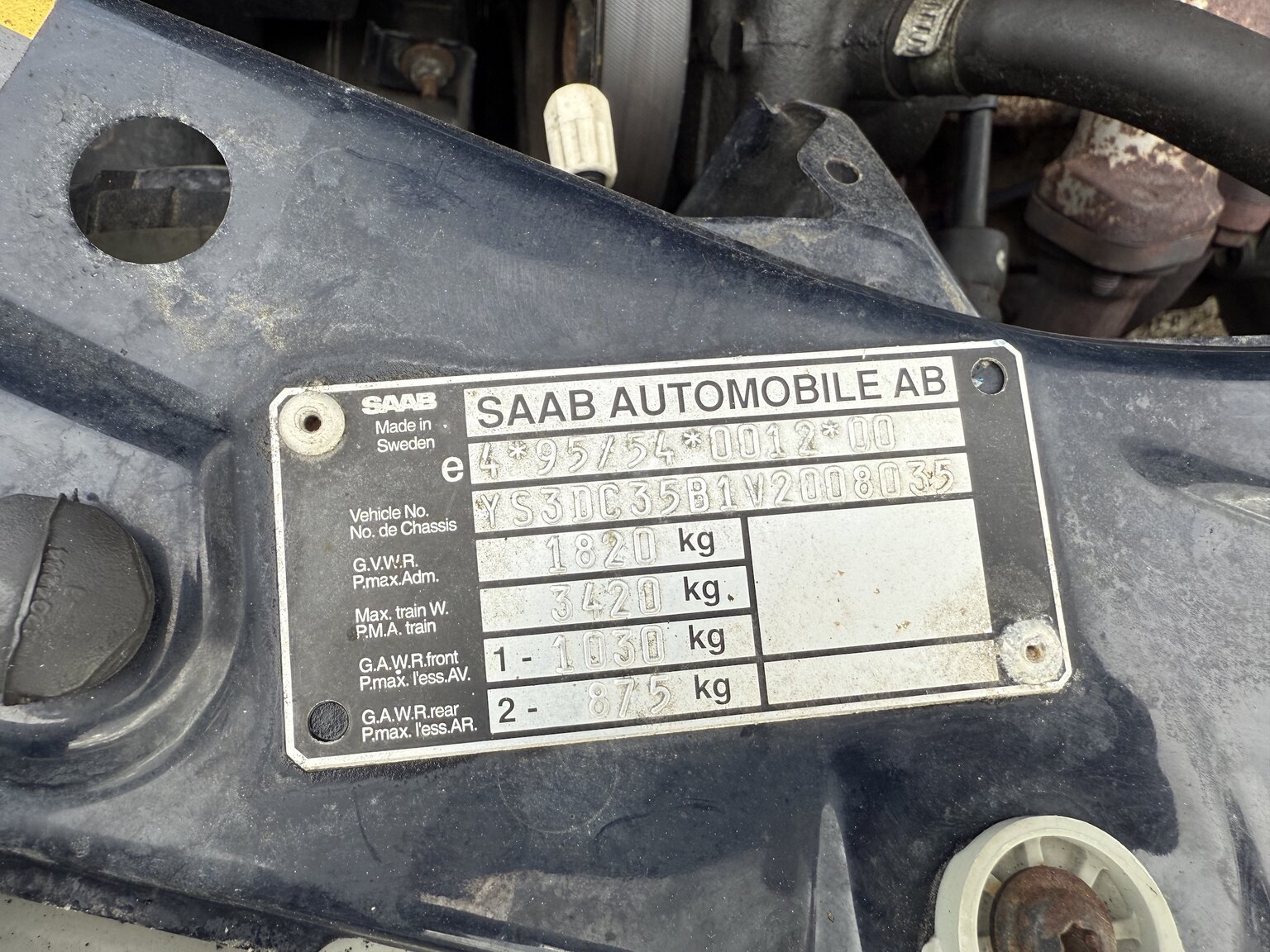 1997 SAAB 900, Mekanik