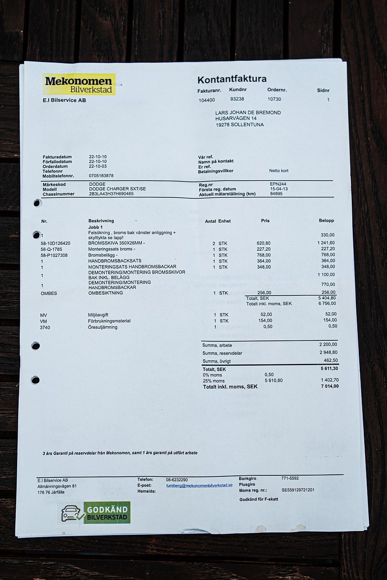Documentation for 2007 Dodge Charger 5.7 V8 HEMI 