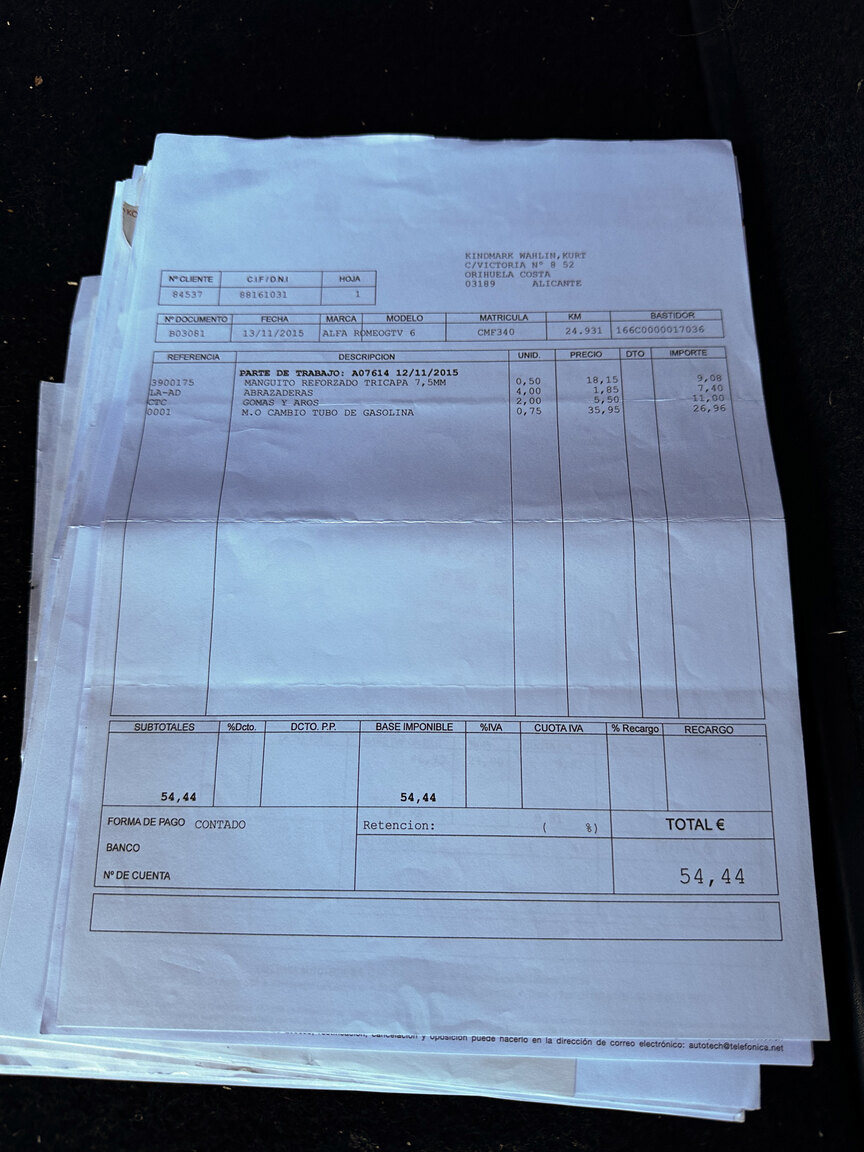 Dokumentation för 1985 Alfa Romeo GTV 6 2.5 (36)