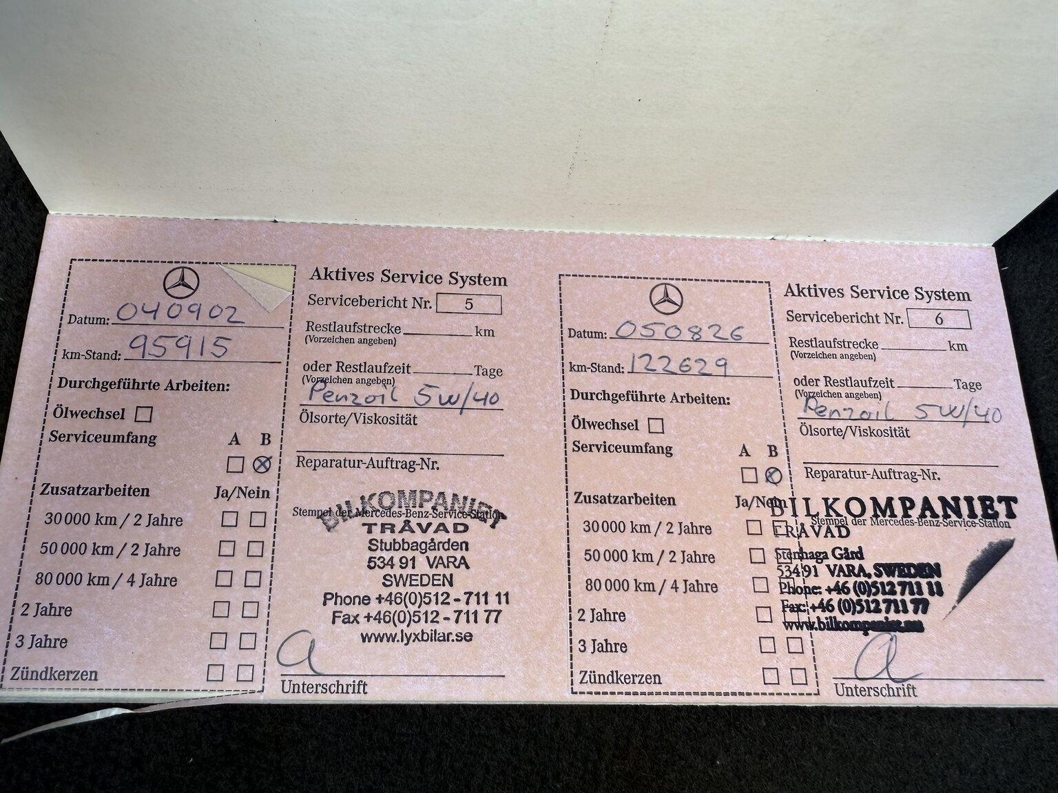 Documentation for 2000 Mercedes-Benz CL 500