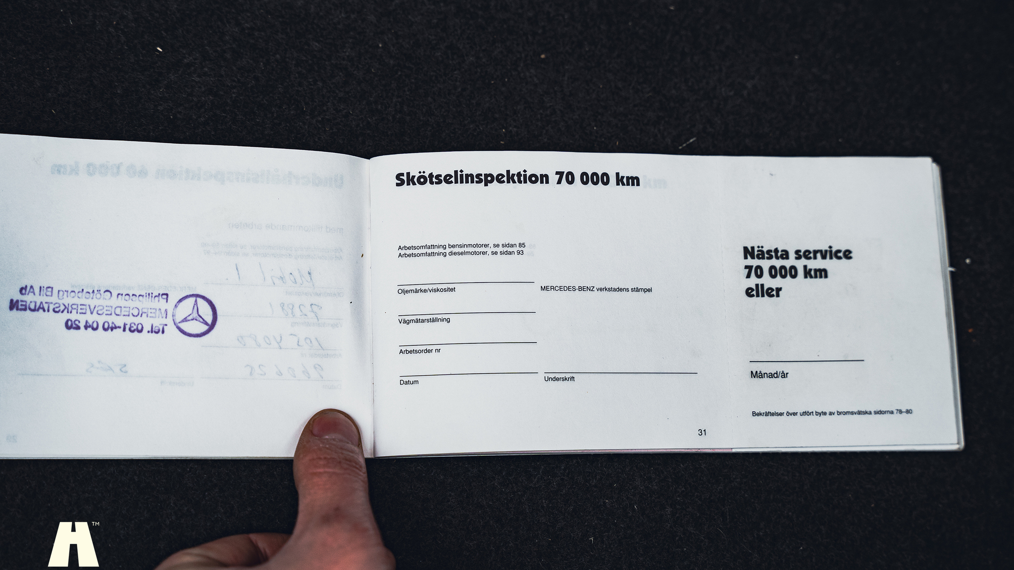 Dokumentation för 1990 Mercedes 300 CE-24