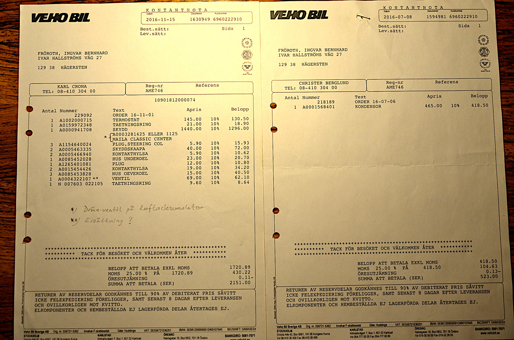 Dokumentation för 1968 Mercedes-Benz W109 300 SEL 6.3