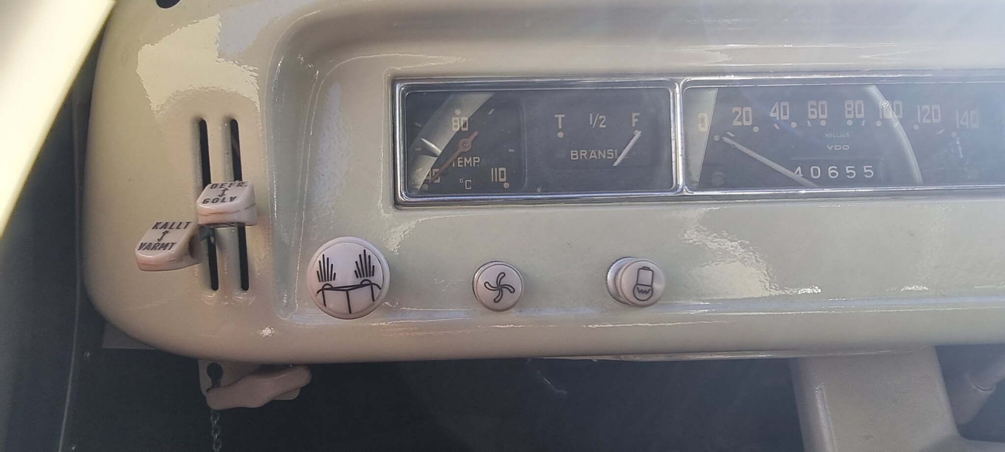 Innenraumfoto von 1959 SAAB 93B Deluxe