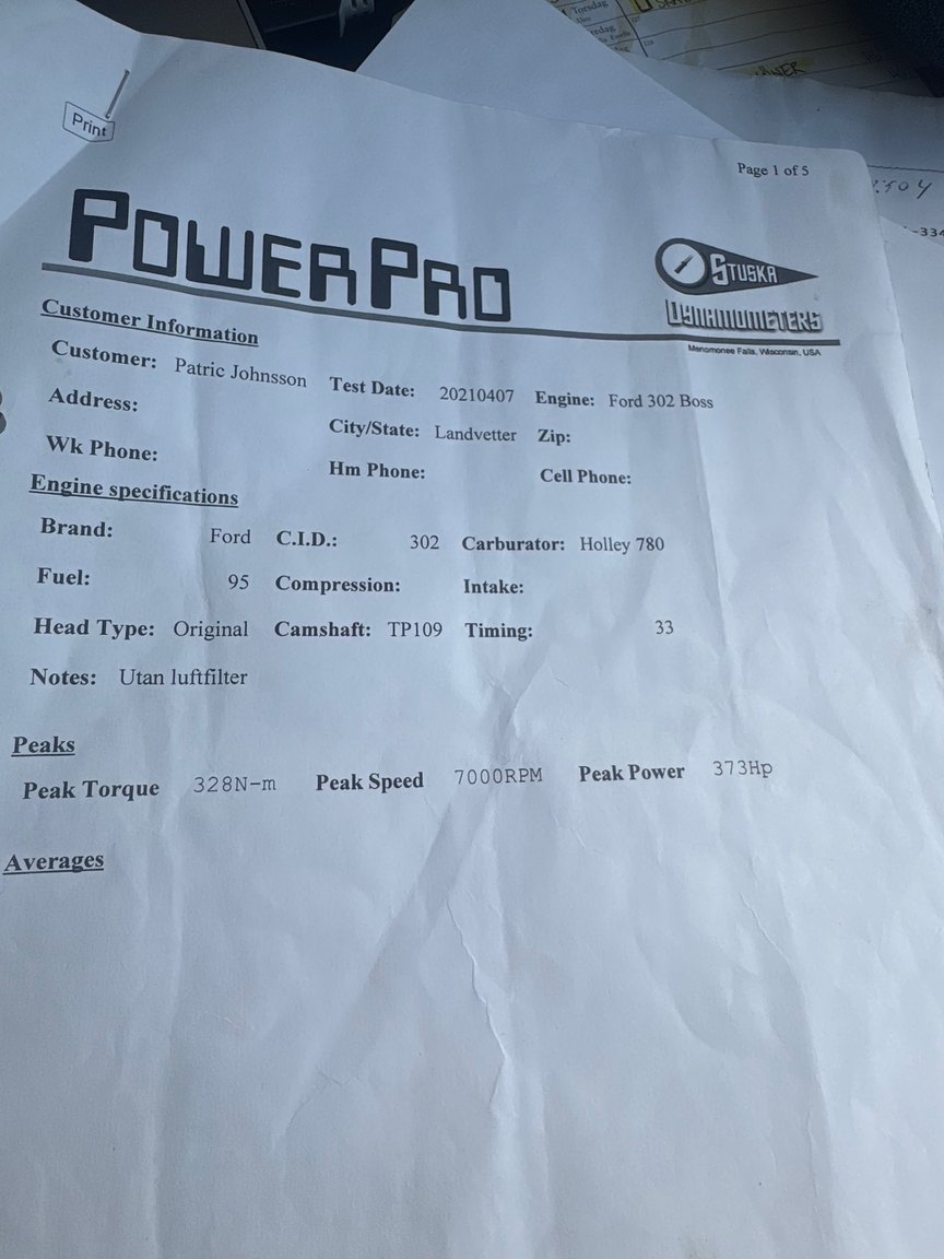 Dokumentation för 1970 Ford Mustang Boss 302