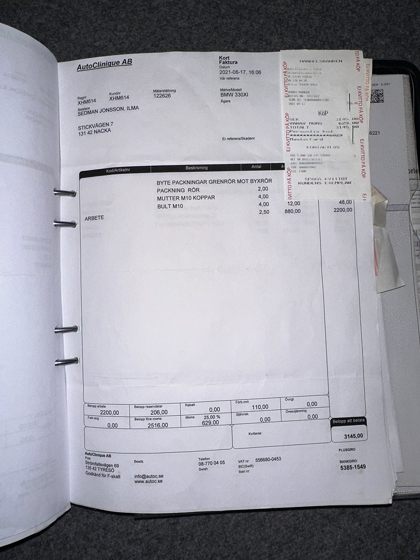 Documentation for 2001 BMW 330Xi