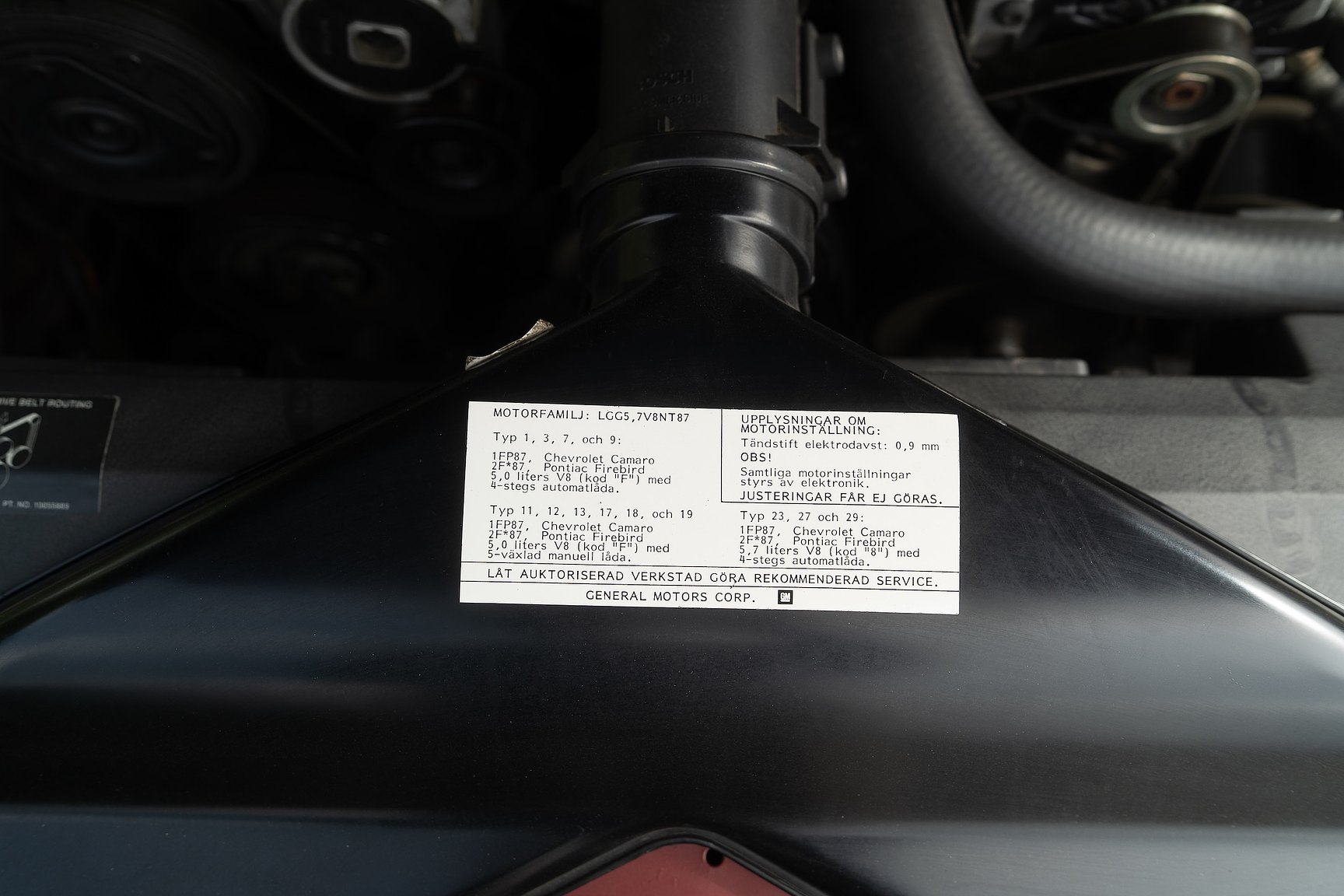 Image of 1988 Chevrolet Camaro Z28 Iroc-Z Convertible mechanics