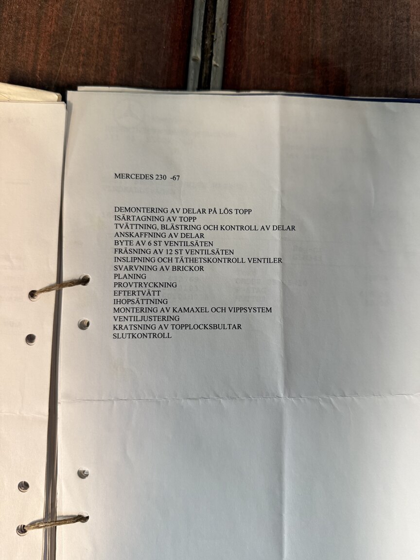 Documentation for 1967 Mercedes-Benz 230 Safari