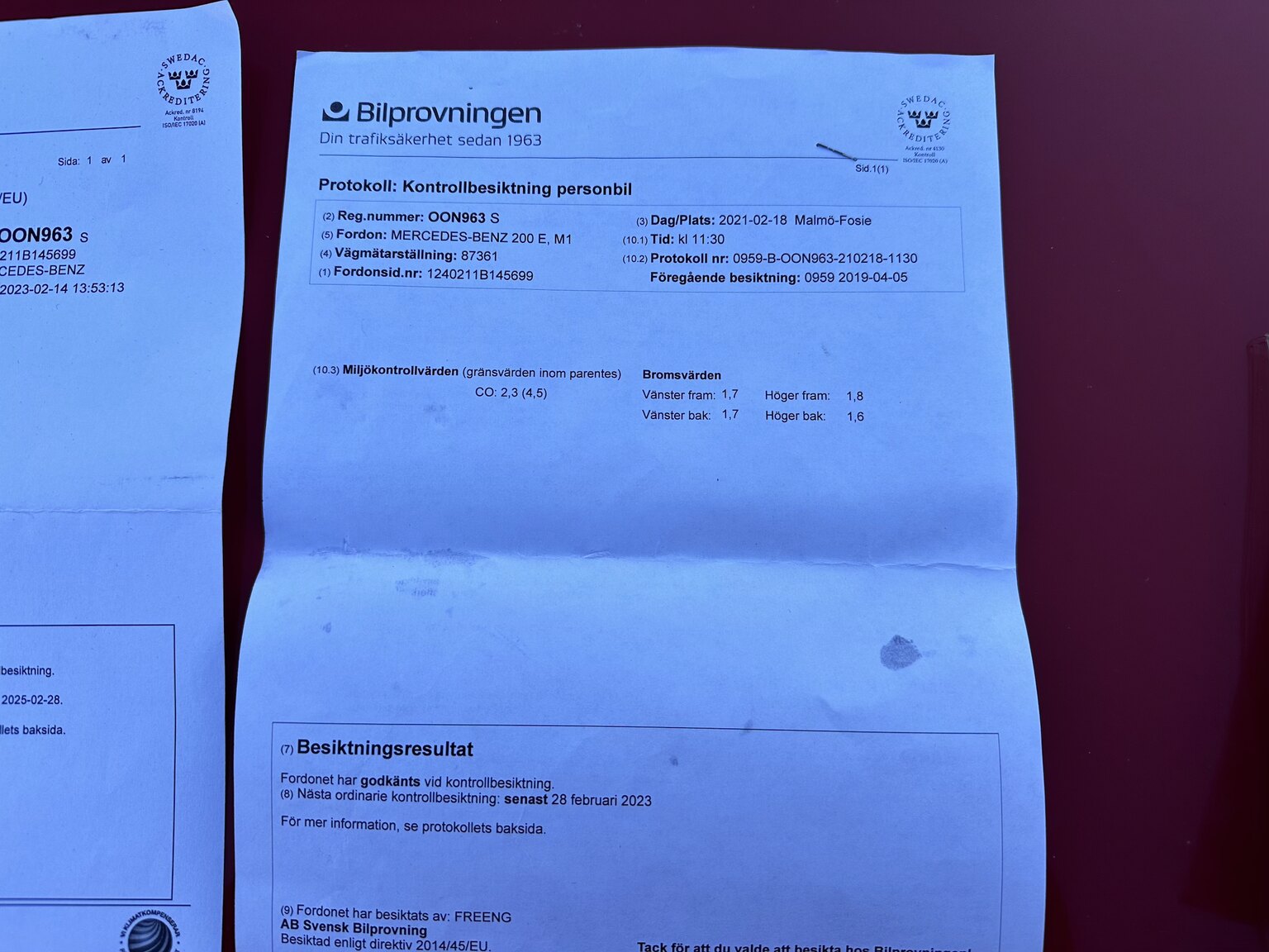 Documentation for 1990 Mercedes-Benz 200 E