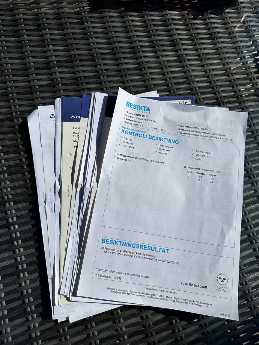Documentation for 1992 Honda NSX 3.0