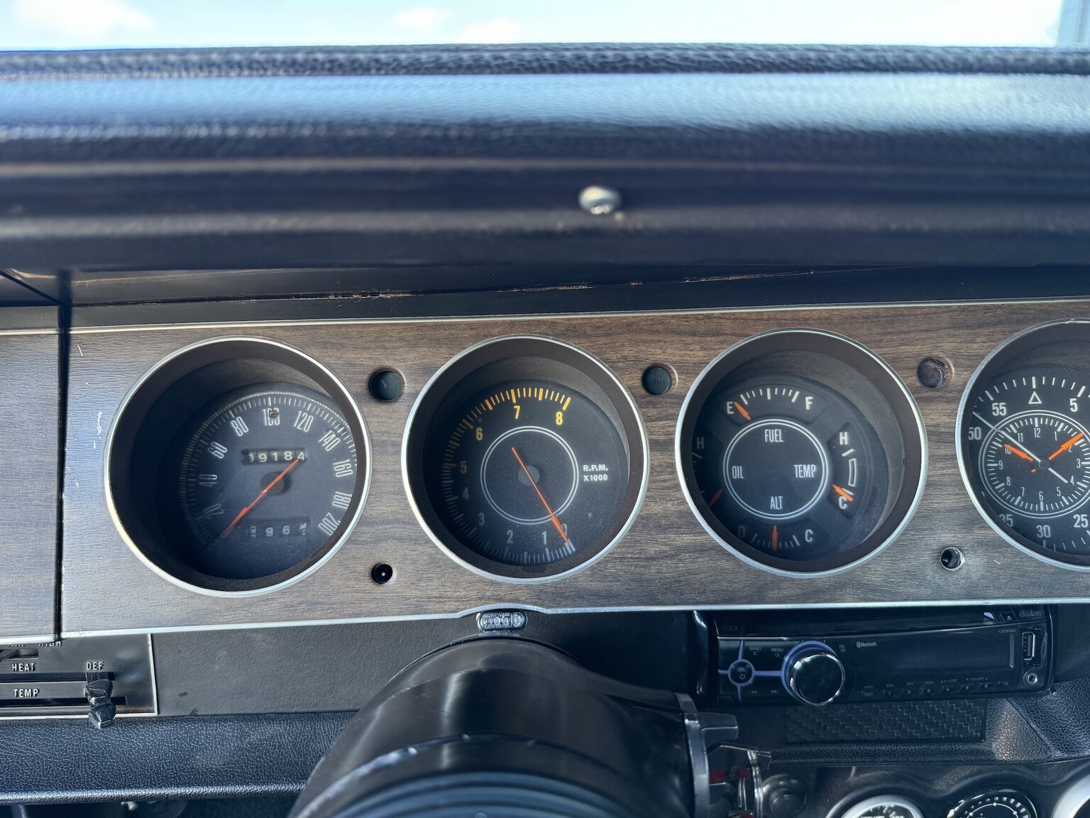 Interiörbild 1970 Dodge Challenger T/A 440 cui