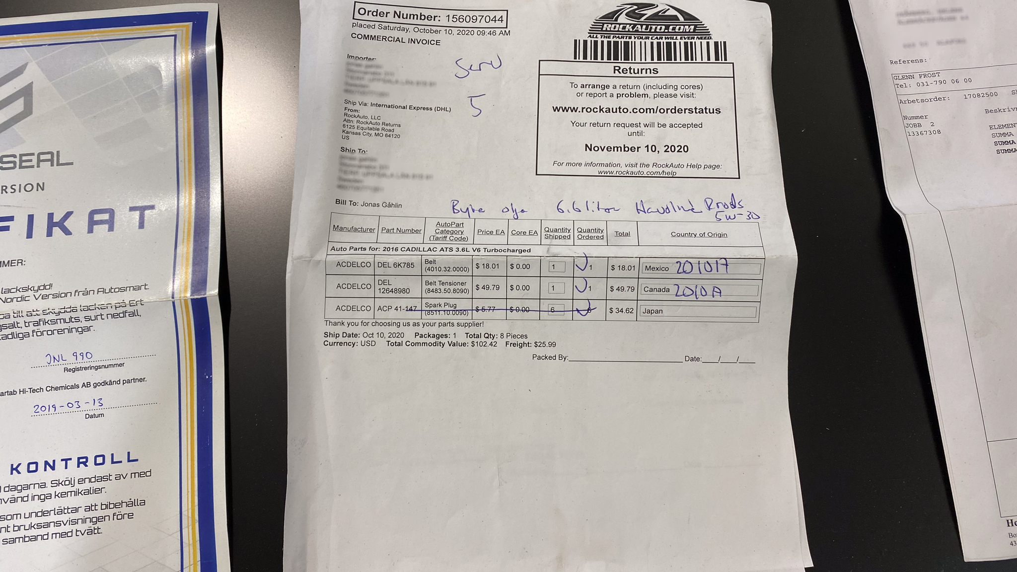 Documentation for 2016 Cadillac ATS-V (2)