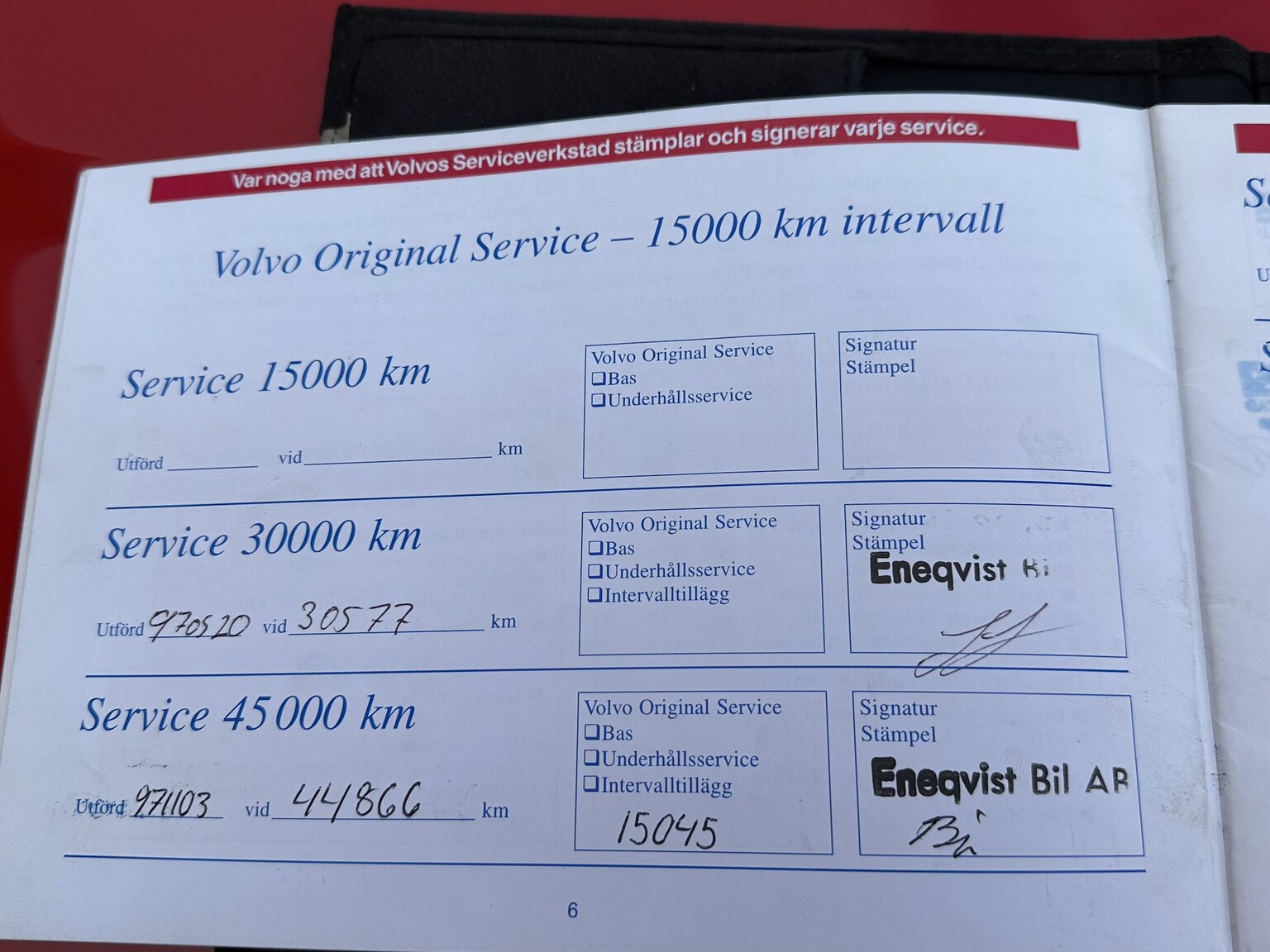 Dokumentation för 1997 Volvo 850 R